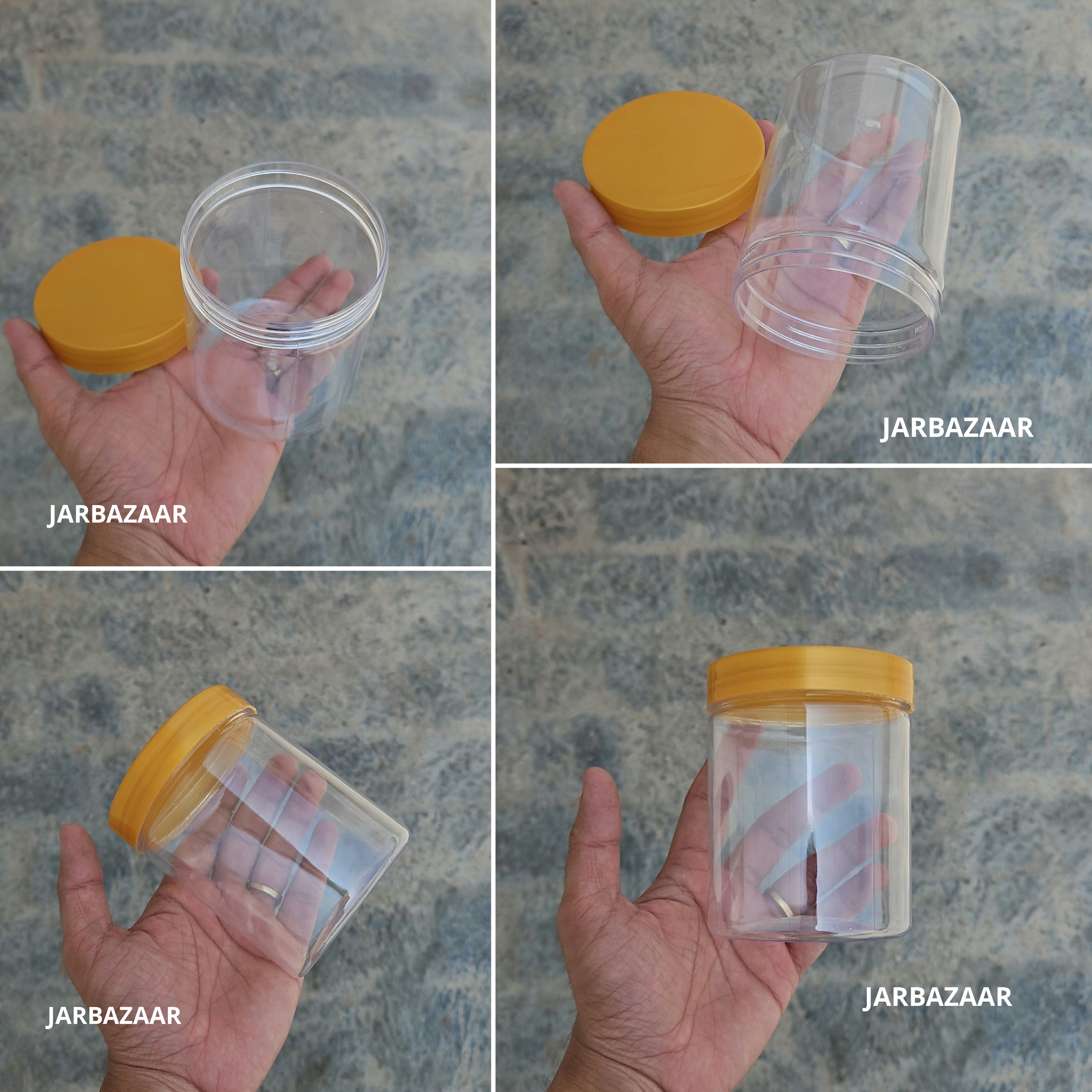 500 ML Round Pet Jar (With Plastic Caps)