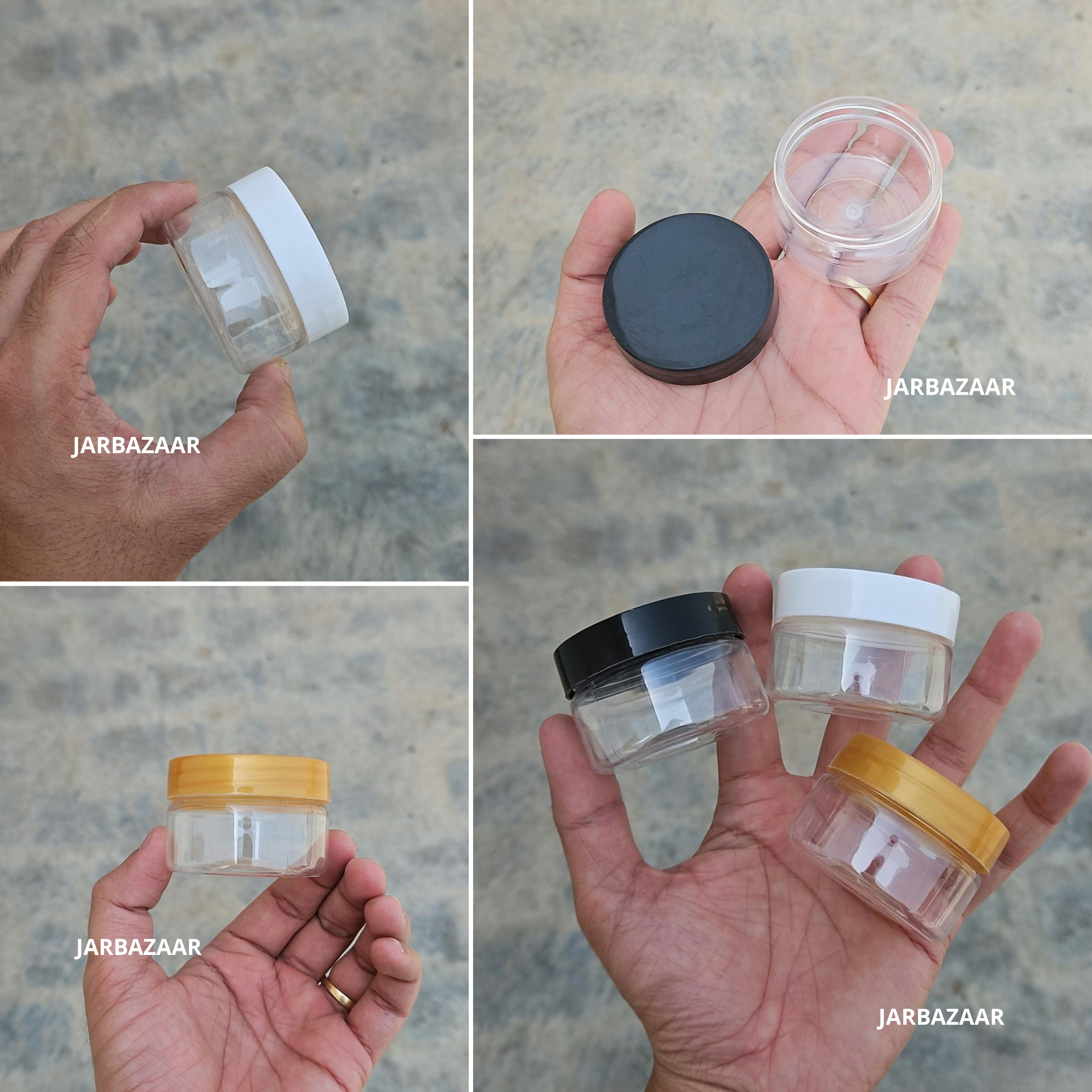 50 ML Round Pet Jar (With Plastic Caps)