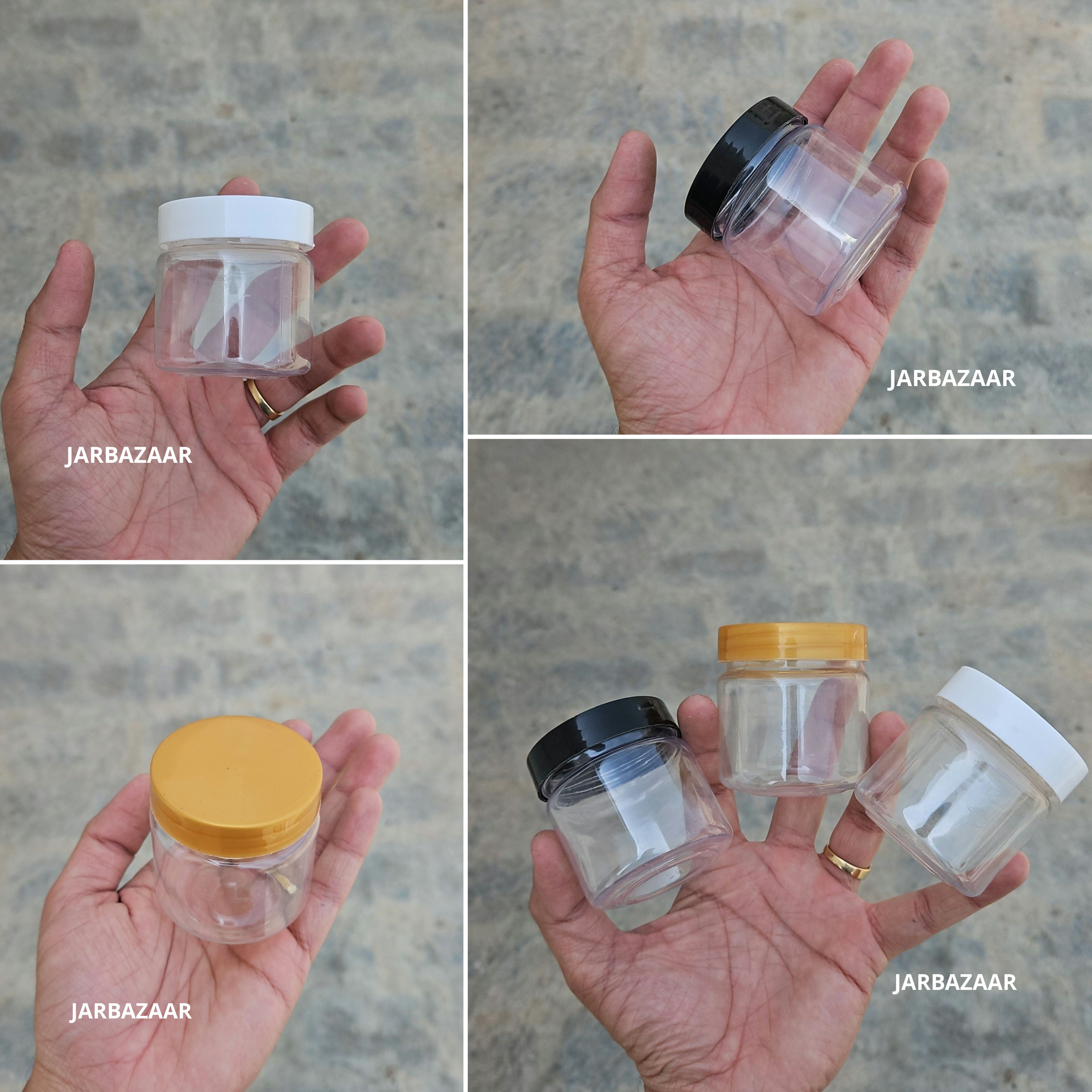 100 ML Round Pet Jar (With Plastic Caps)