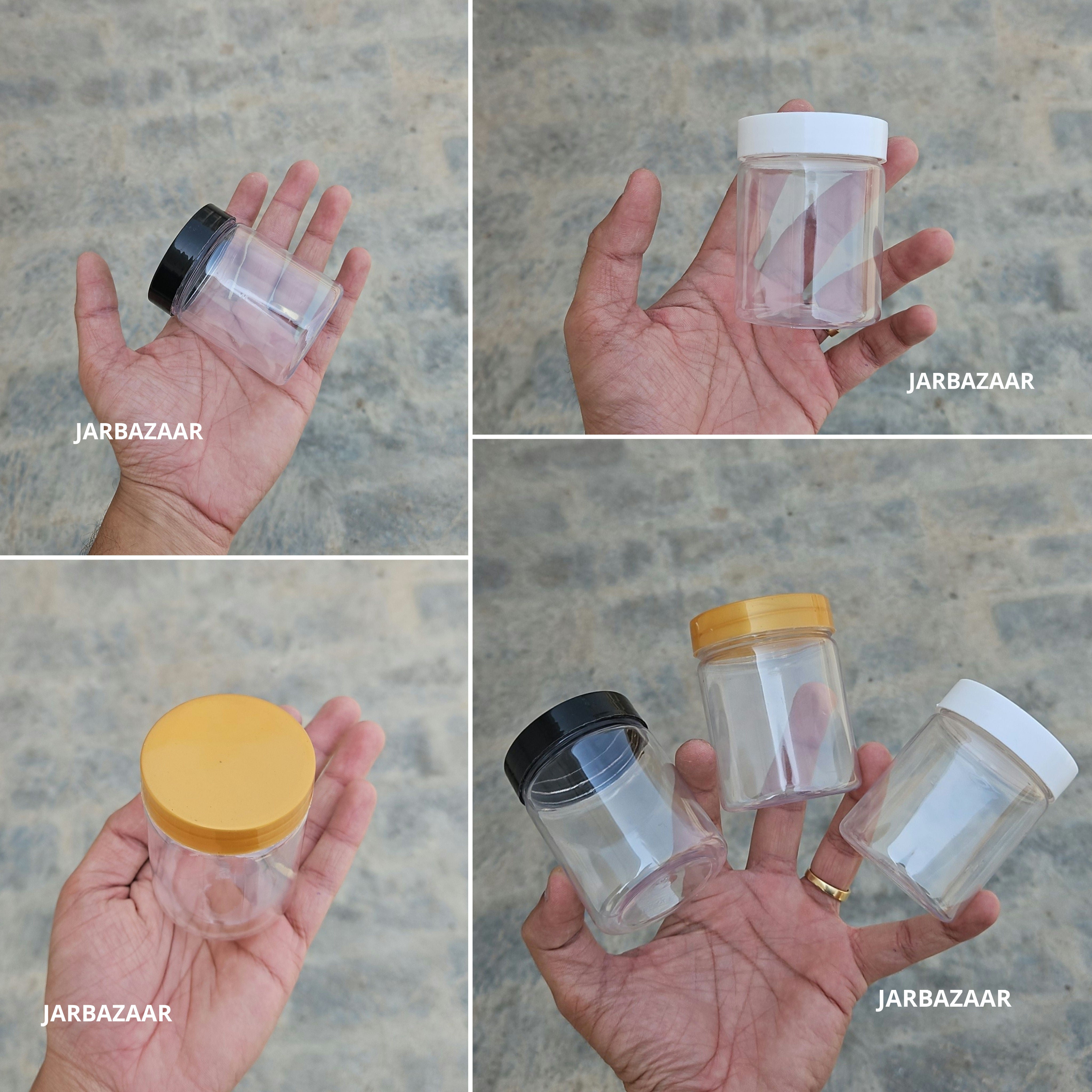 150 ML Long Pet Jar (With Plastic Caps)