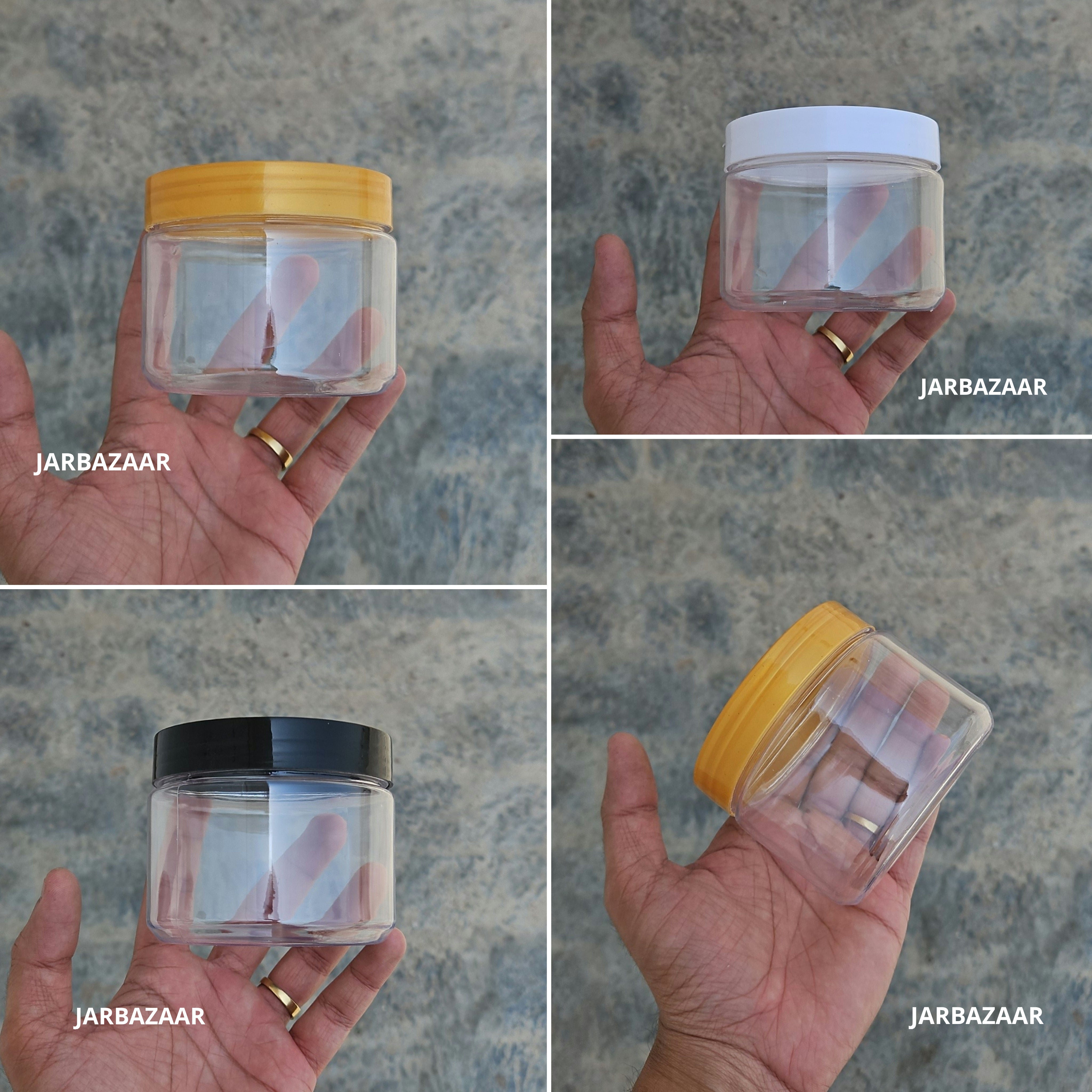 300 ML Round Pet Jar (With Plastic Caps)