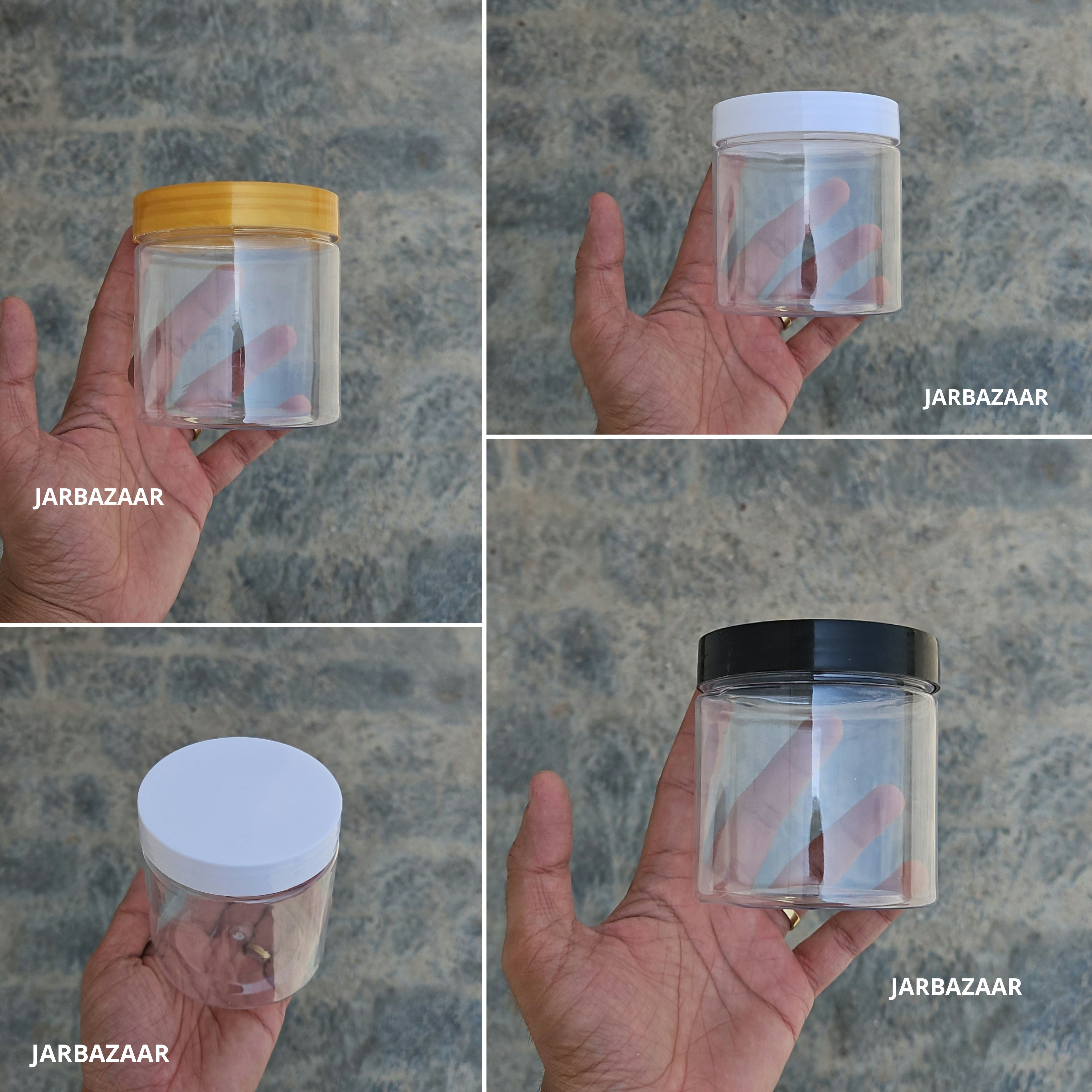 360 ML Round Pet Jar (With Plastic Caps)