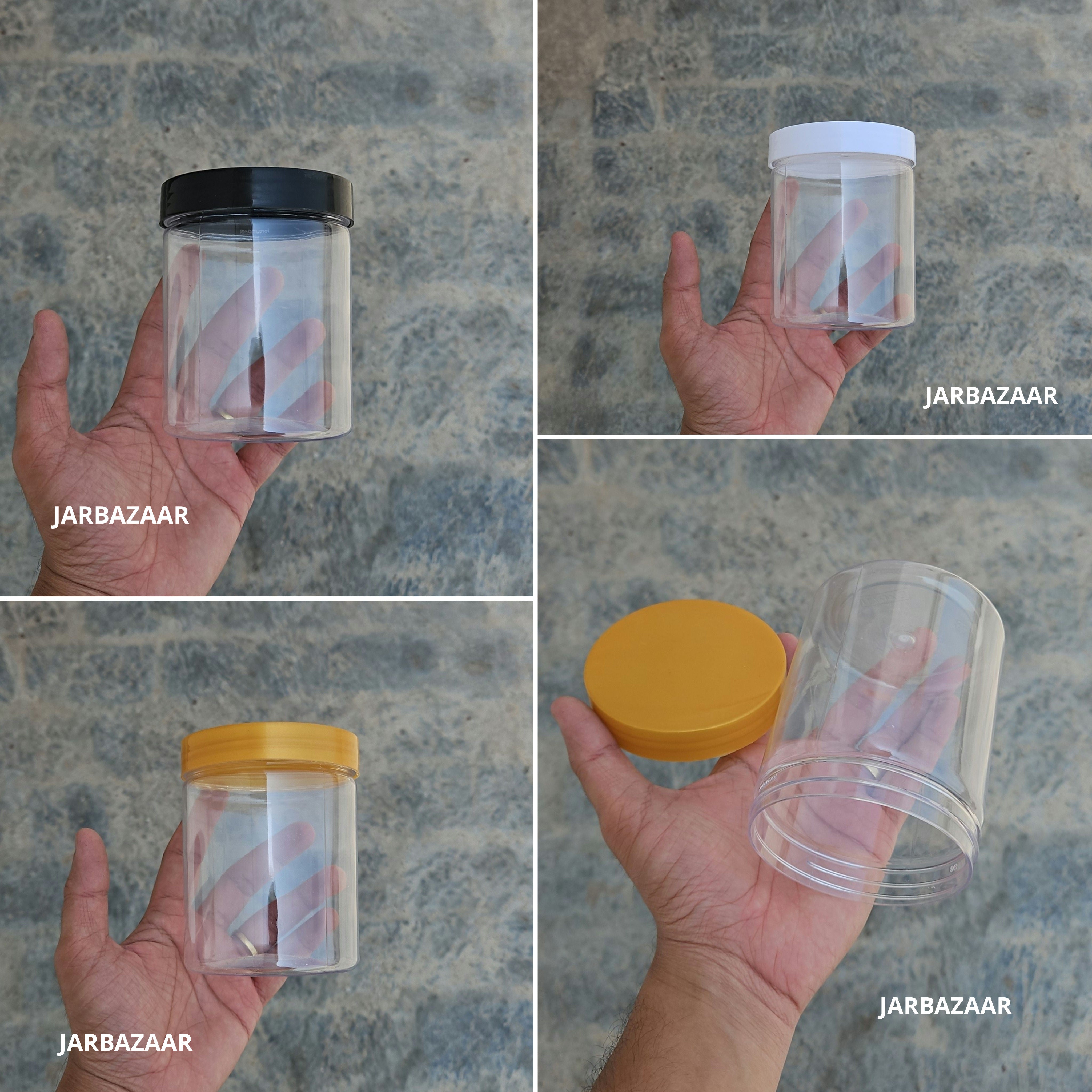 500 ML Round Pet Jar (With Plastic Caps)