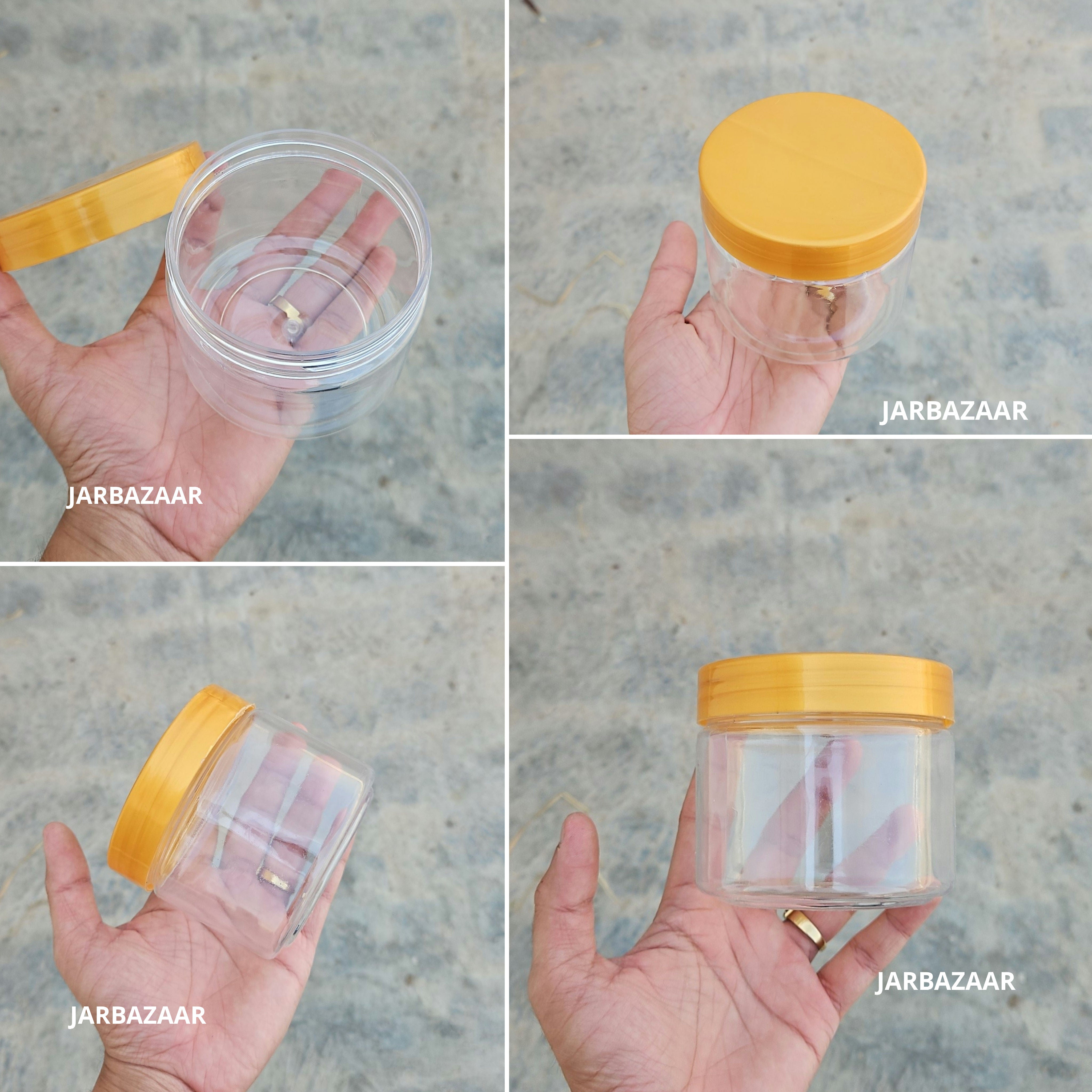 400 ML Round Pet Jar (With Plastic Caps)