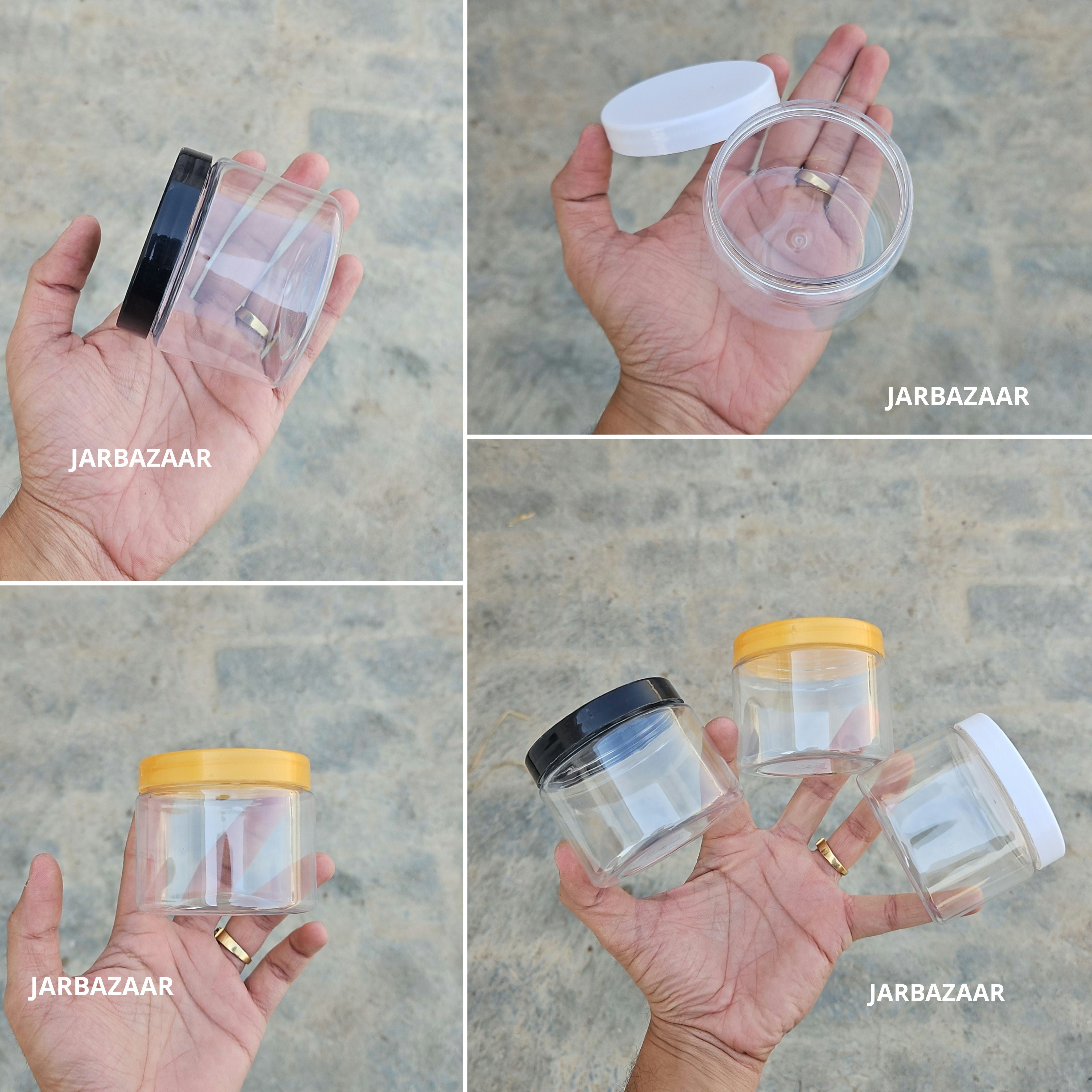 200 ML Round Pet Jar (With Plastic Caps)
