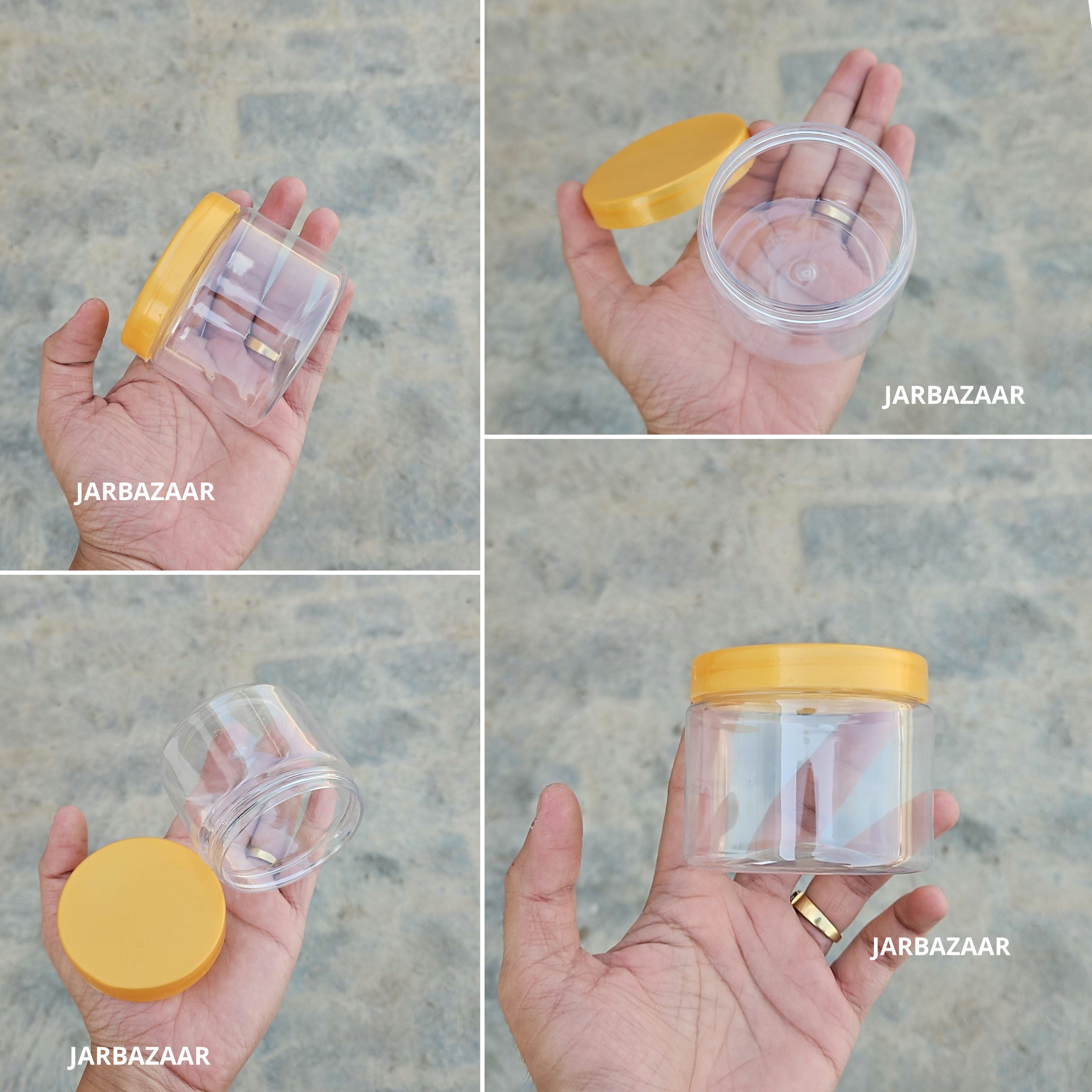 200 ML Round Pet Jar (With Plastic Caps)