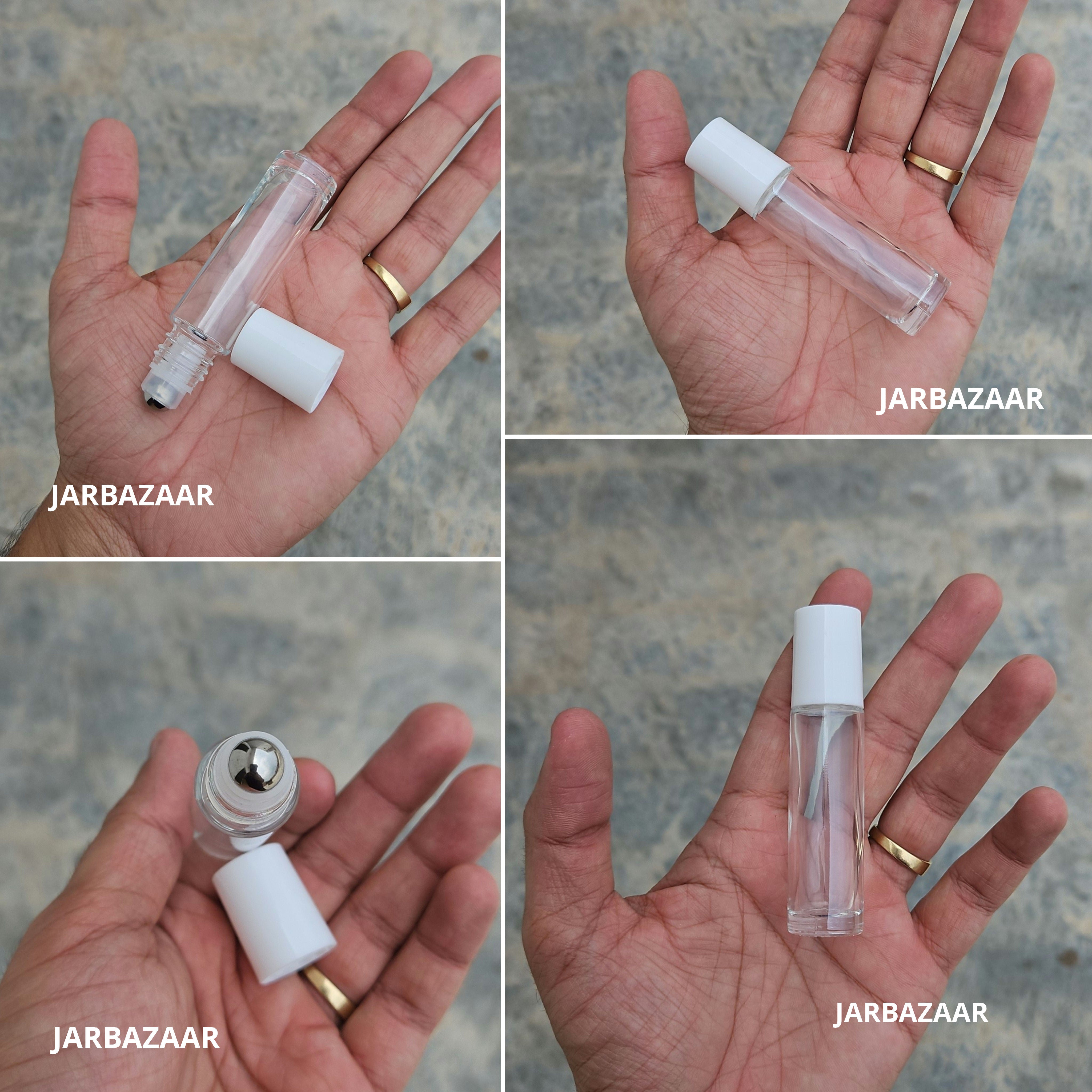 10 ML Transparent Rollon (Black/White Cap)