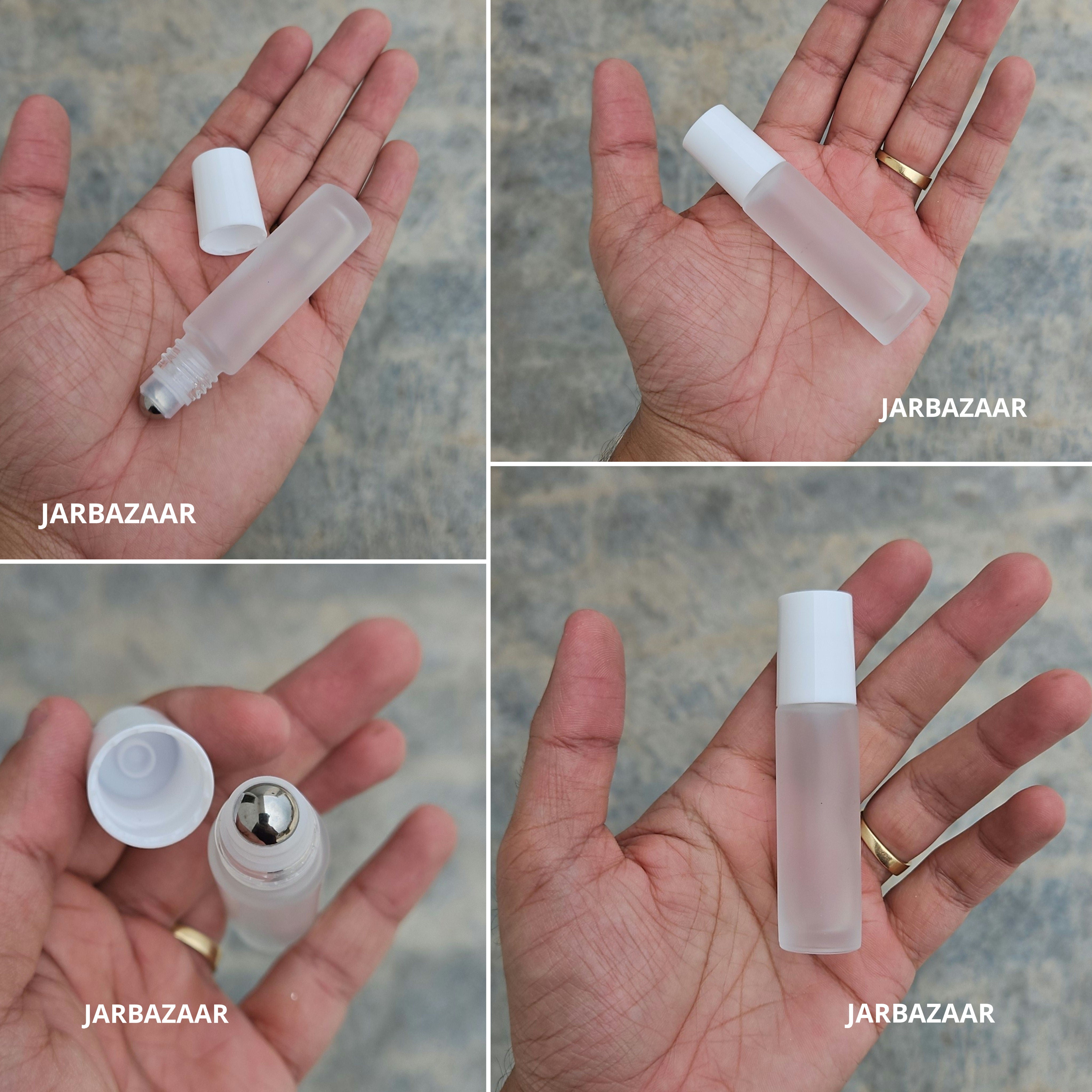 10 ML Frosted Rollon (Black/White Cap)