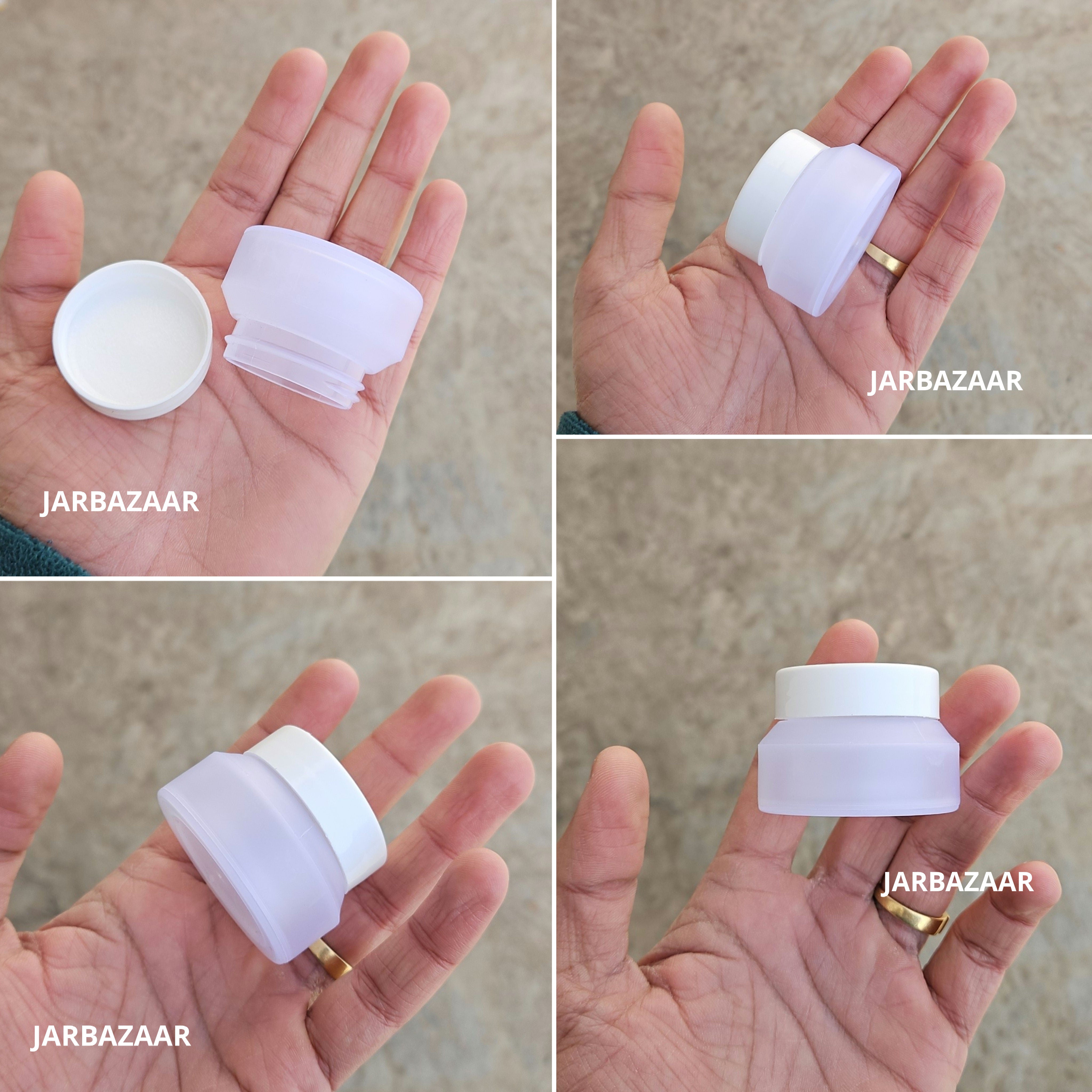 25 Gram Double Wall Frosted Plastic Jar