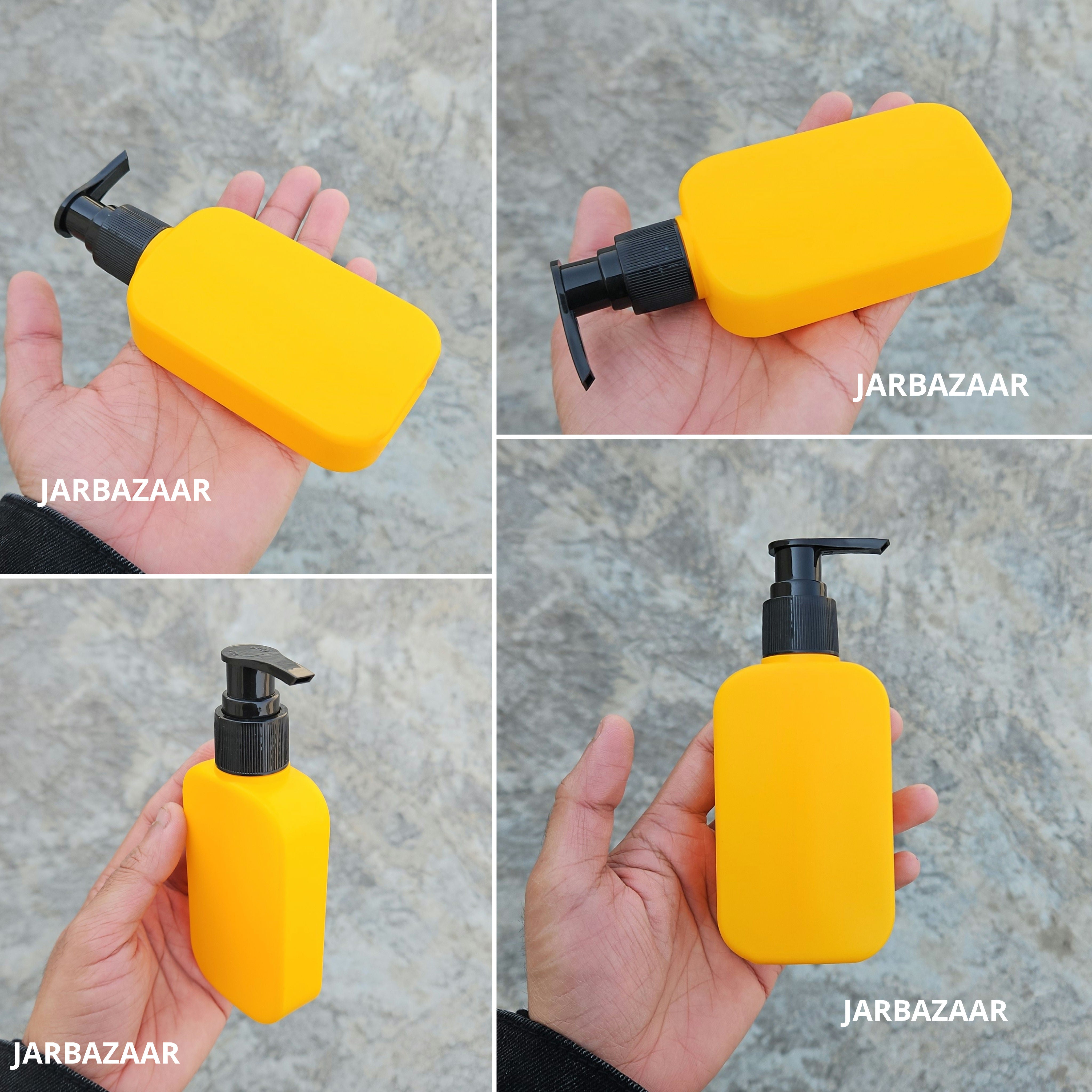 125 ML Flat Orange - HDPE BOTTLE (With Plain Dispenser Pumps)