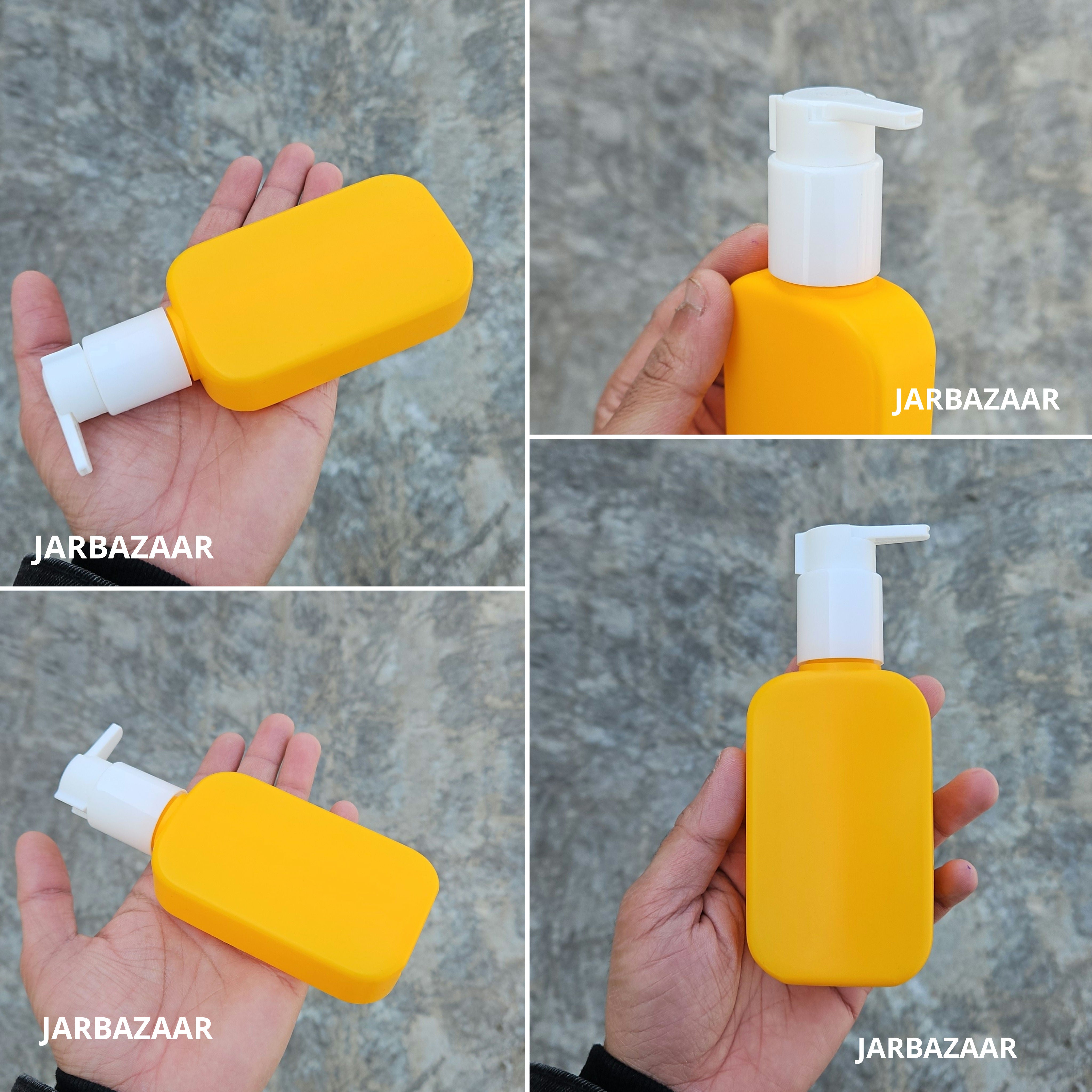 125 ML Flat Orange HDPE Bottle (Clip Dispenser)