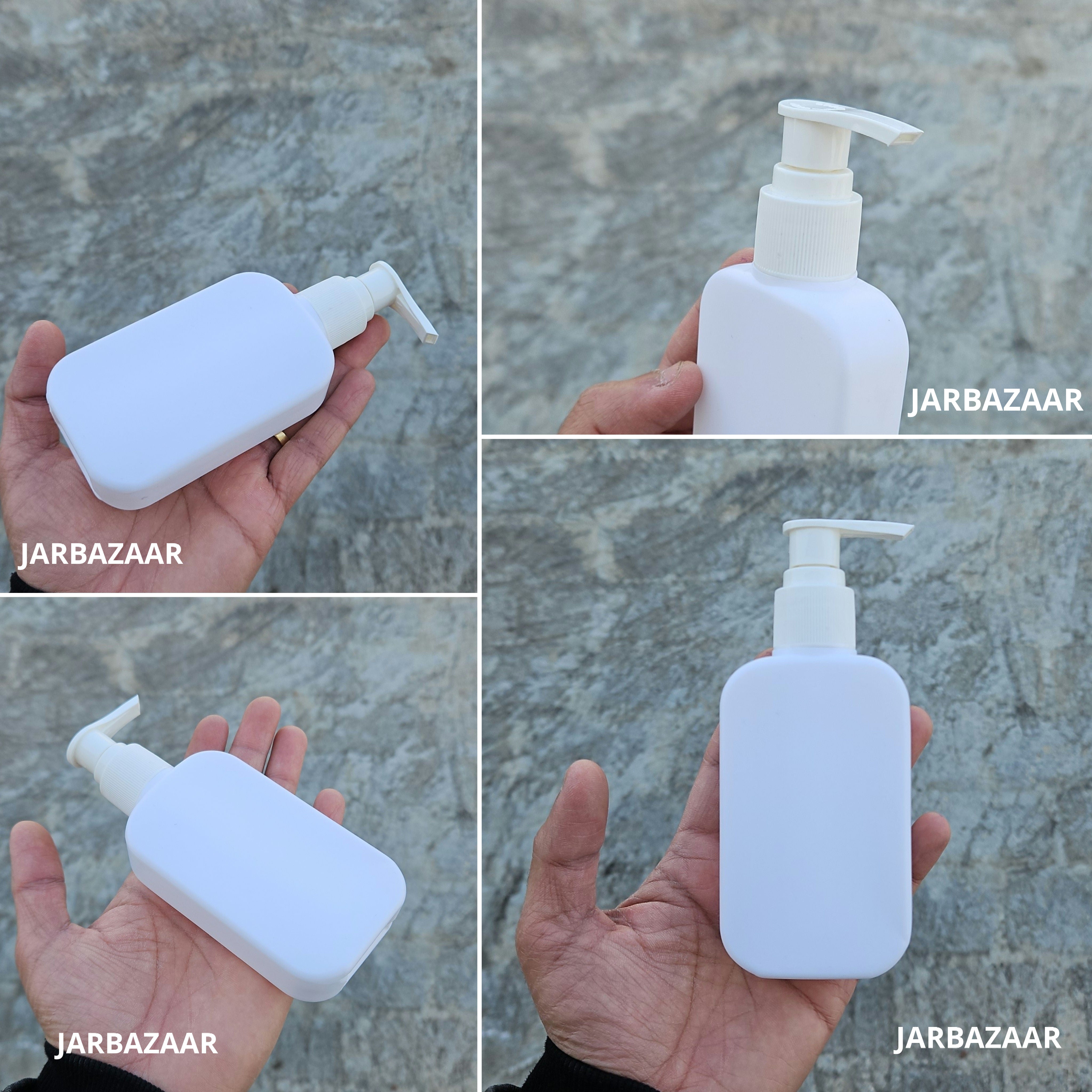 125 ML Flat White - HDPE BOTTLE (With Plain Dispenser Pumps)