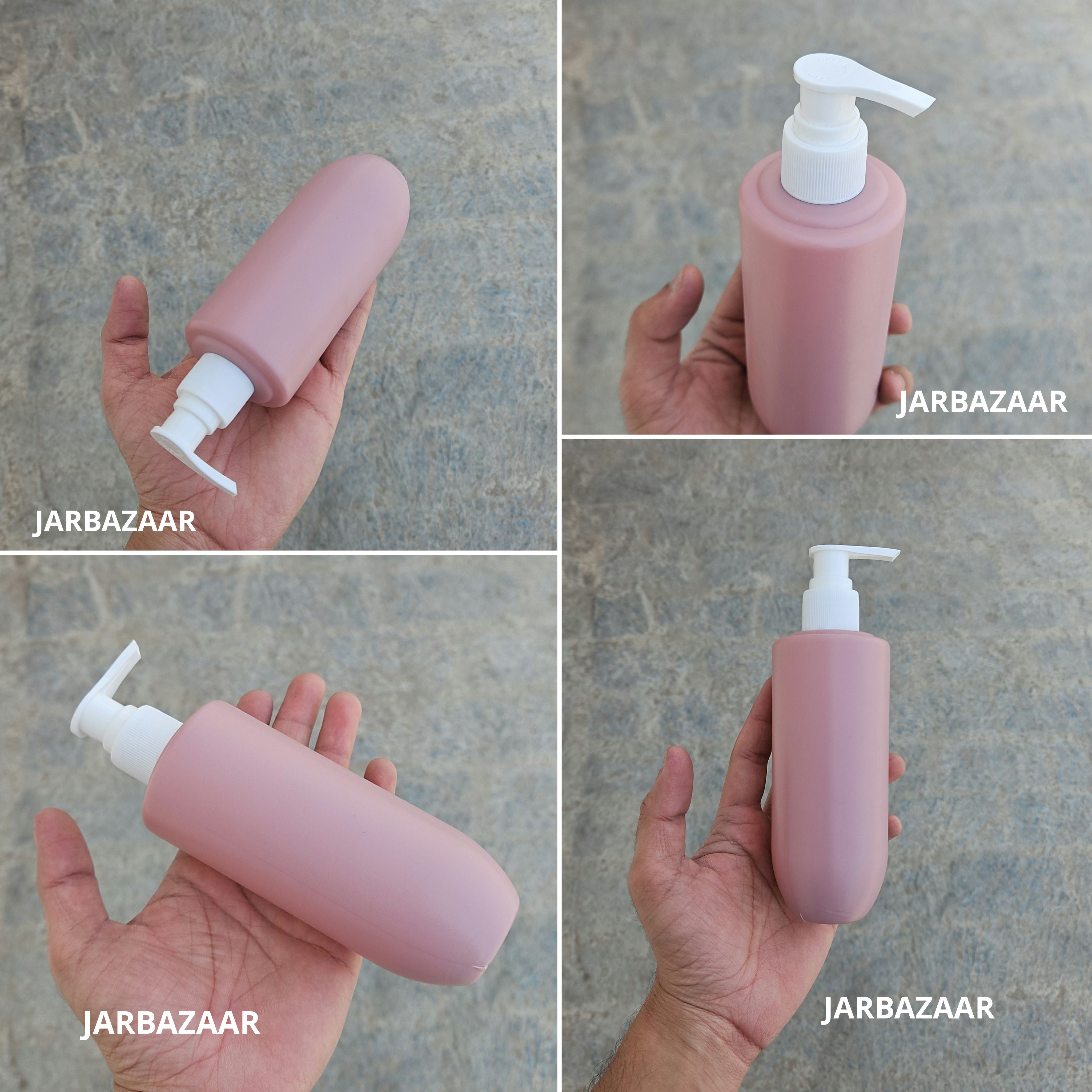 250 ML U- Shape Dark Pink - HDPE bottle (With Plain Dispenser Pumps)