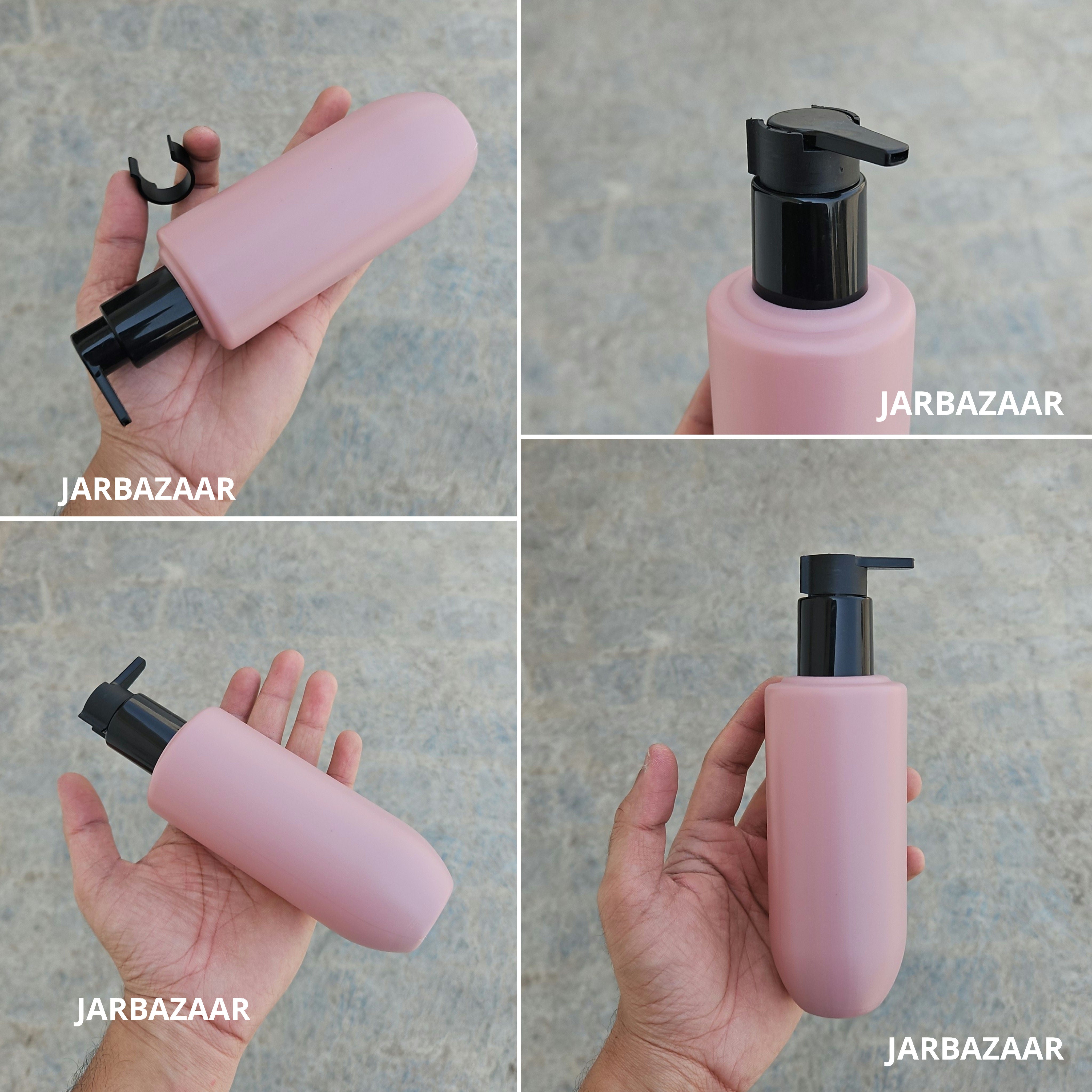 250 ML U- Shape Dark Pink - HDPE bottle (With Clip Lock Dispenser Pumps)
