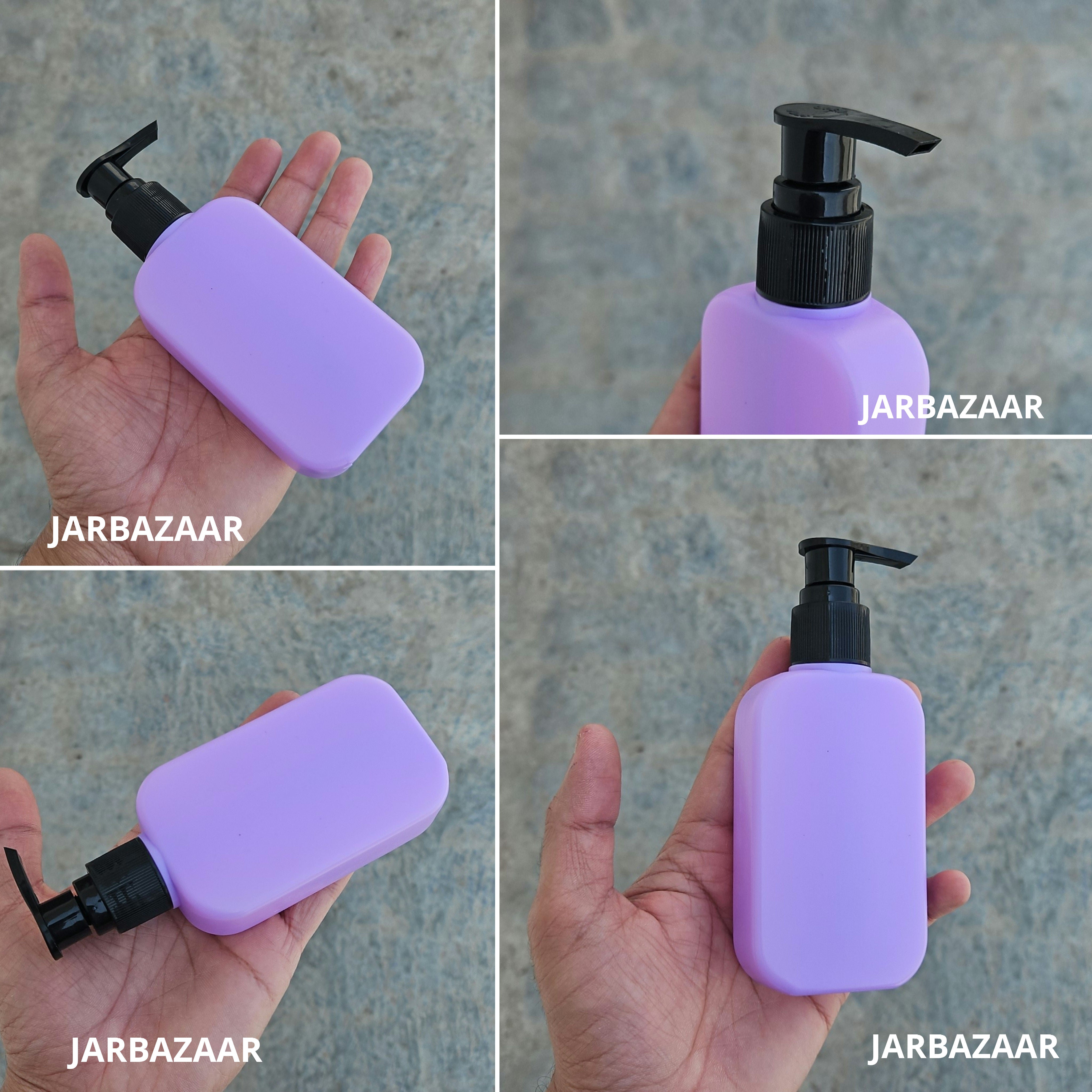 125 ML Flat Purple - HDPE BOTTLE (With Plain Dispenser Pumps)