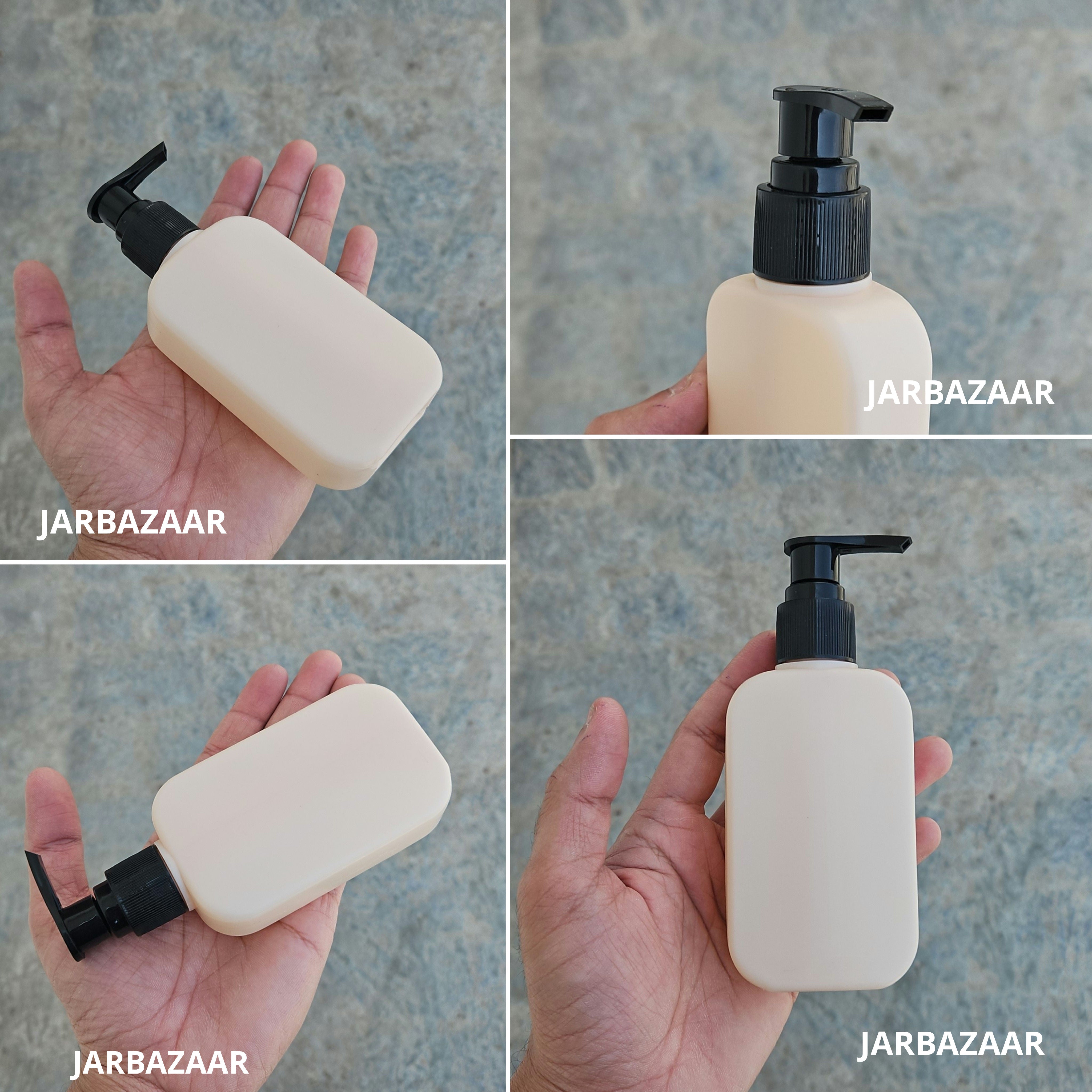 125 ML Flat Cream - HDPE BOTTLE (With Plain Dispenser Pumps)