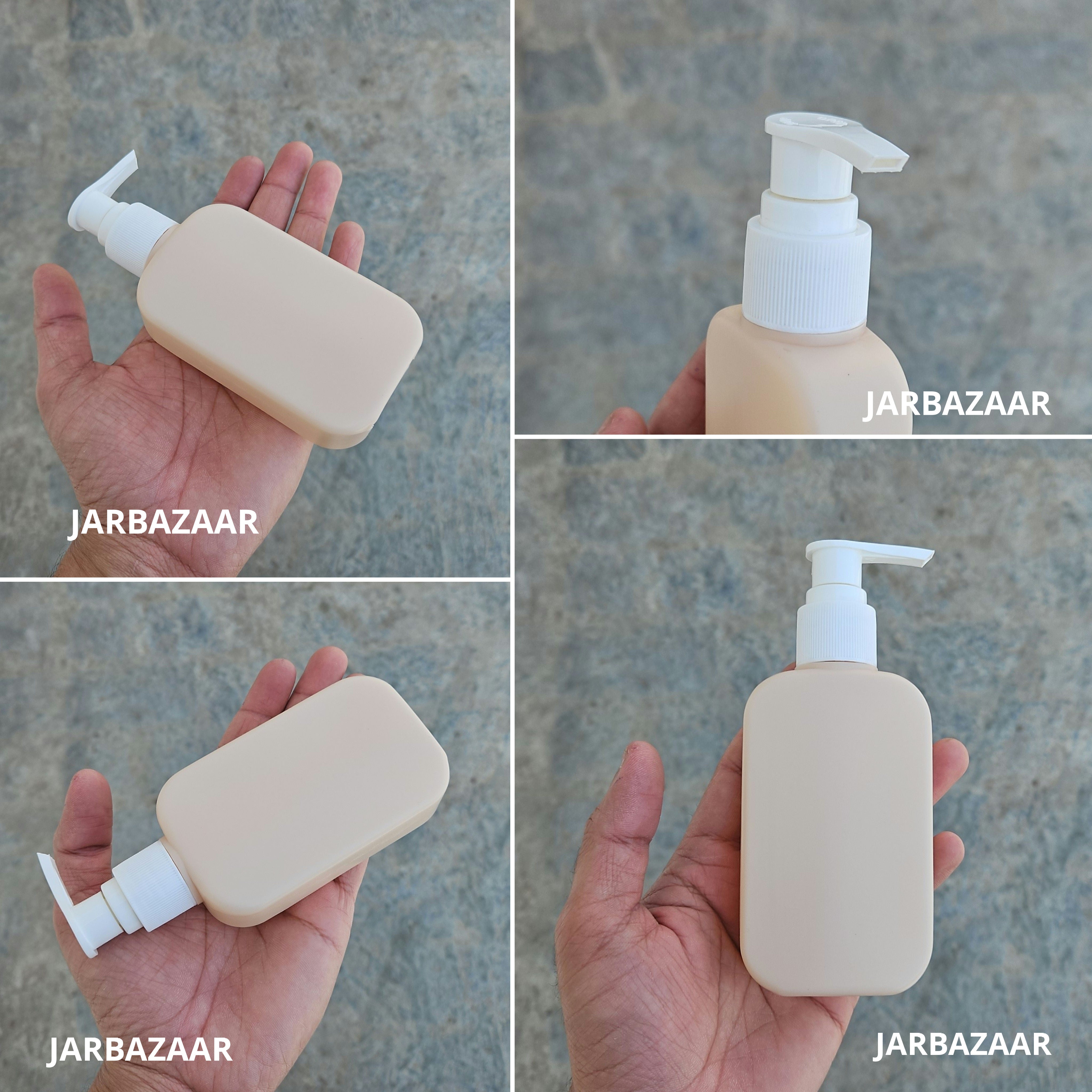 125 ML Flat Cream - HDPE BOTTLE (With Plain Dispenser Pumps)