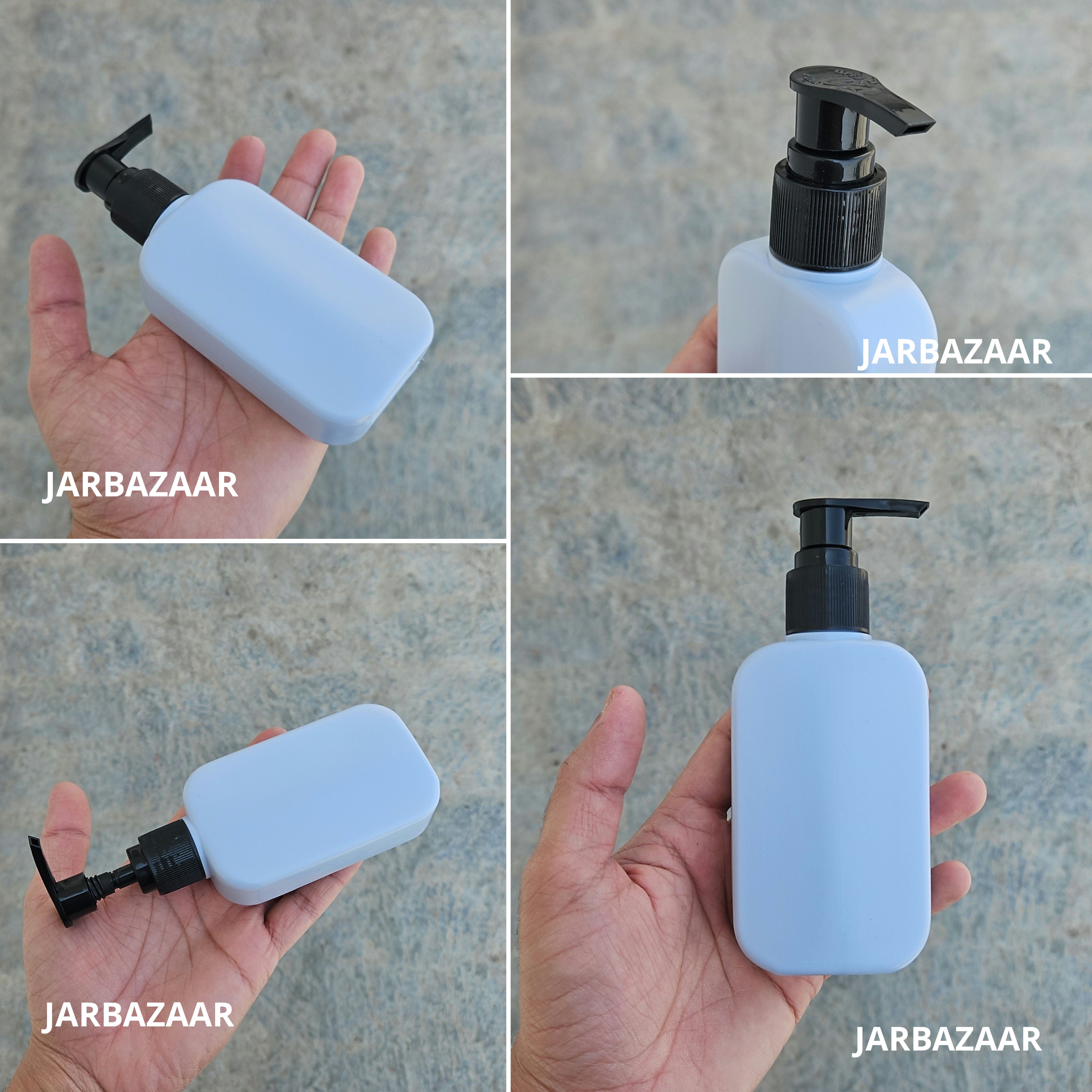 125 ML Flat Grey - HDPE BOTTLE (With Plain Dispenser Pumps)