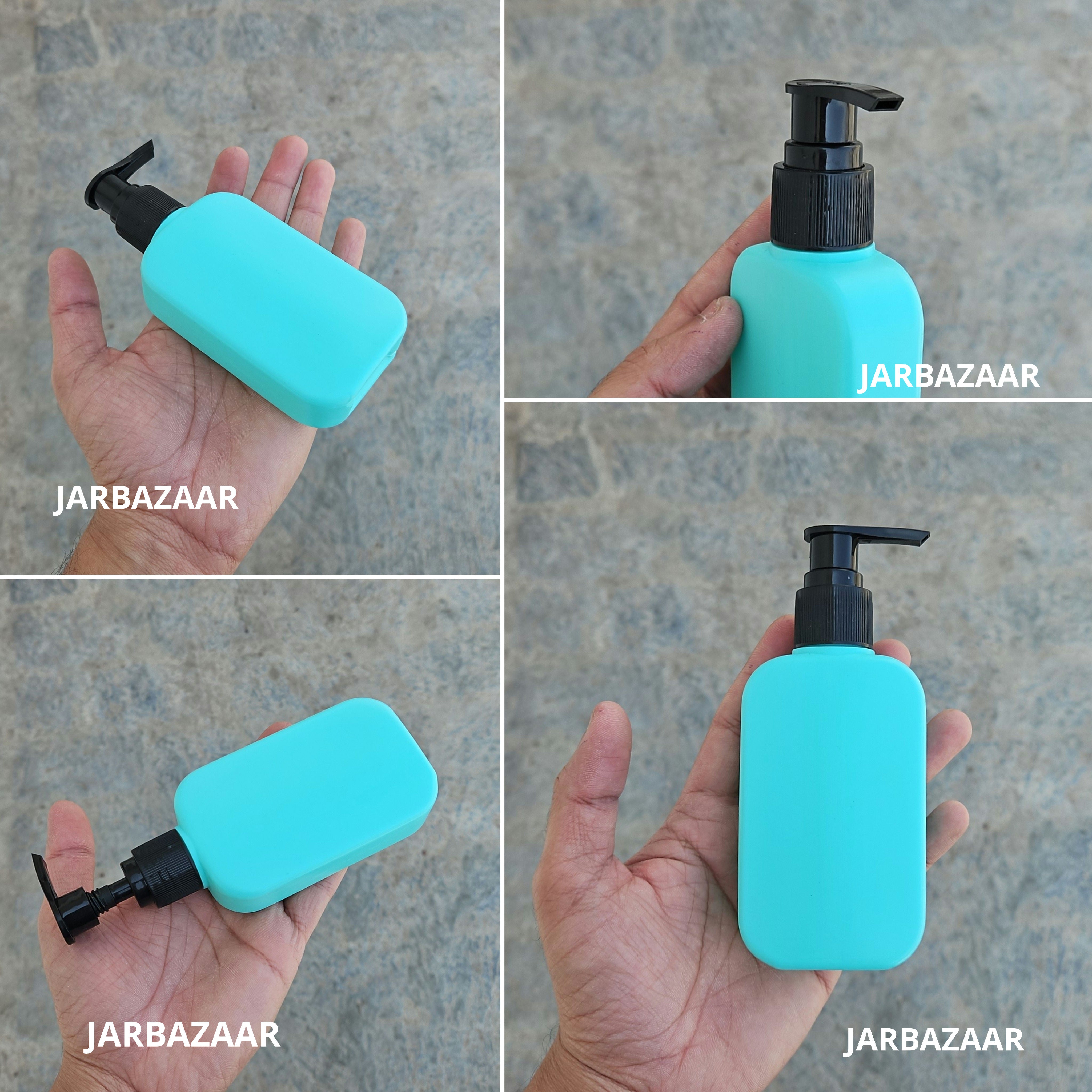125 ML Flat Tile Green - HDPE BOTTLE (With Plain Dispenser Pumps)