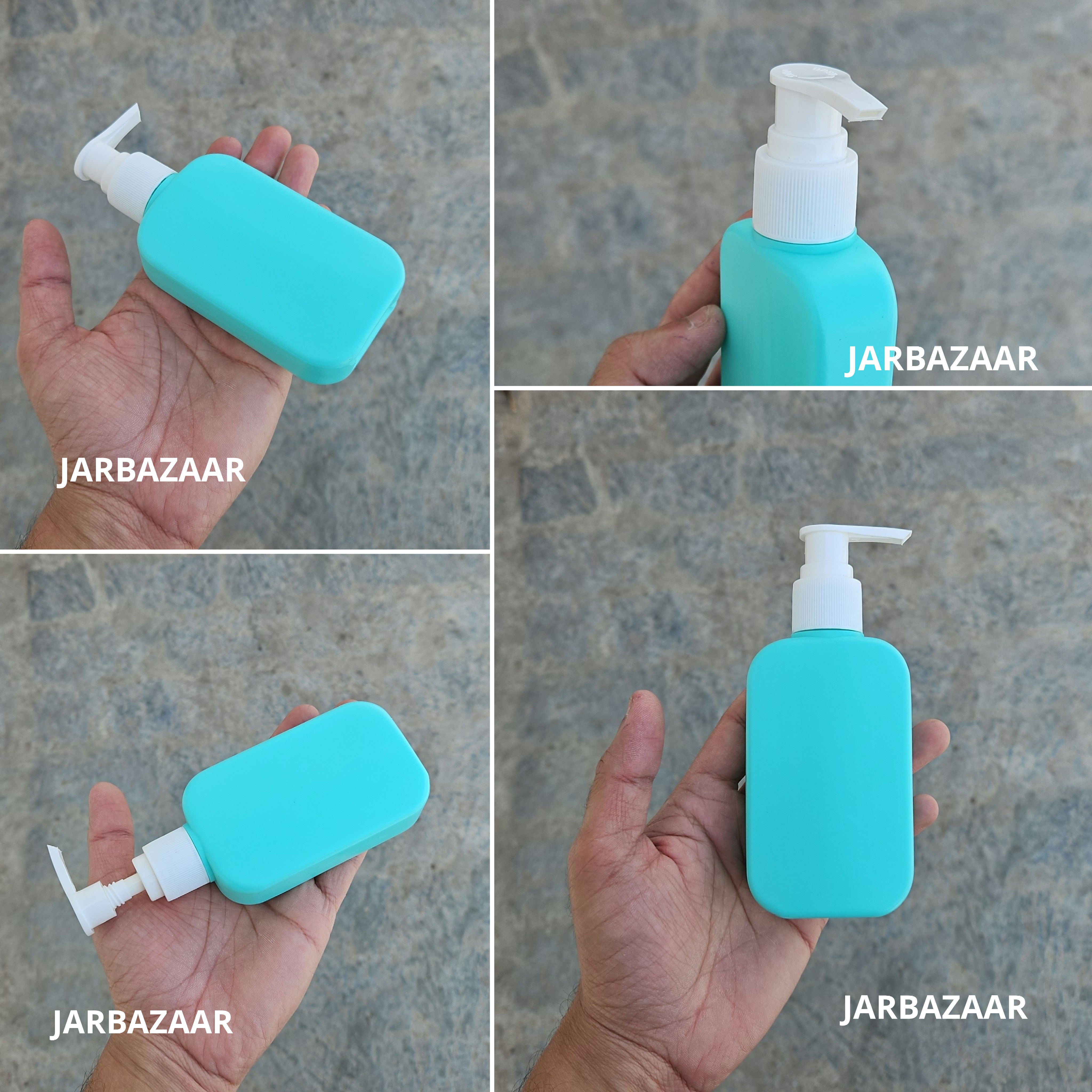 125 ML Flat Tile Green - HDPE BOTTLE (With Plain Dispenser Pumps)