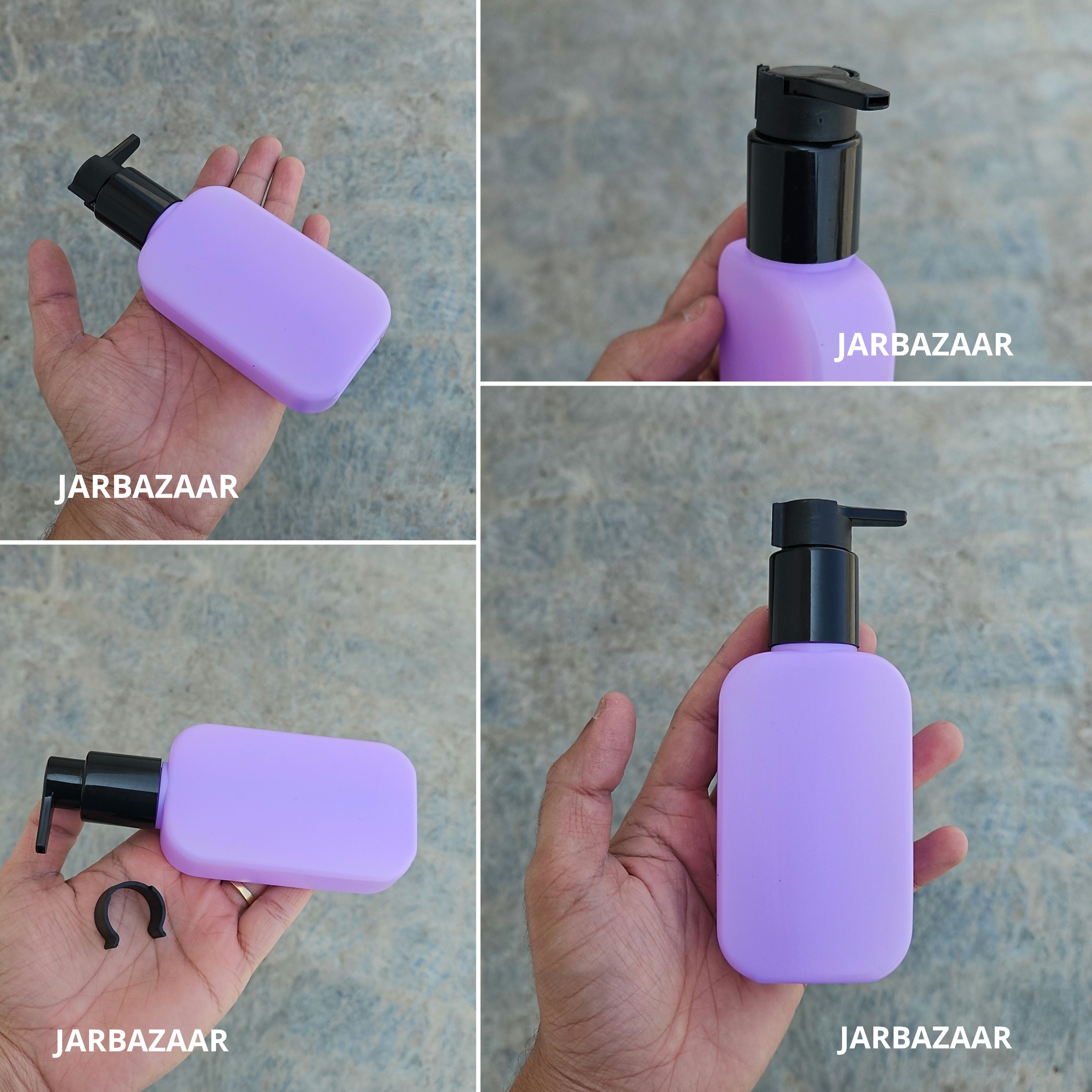 125 ML Flat Purple - HDPE BOTTLE (With ClipLock Dispenser Pumps)