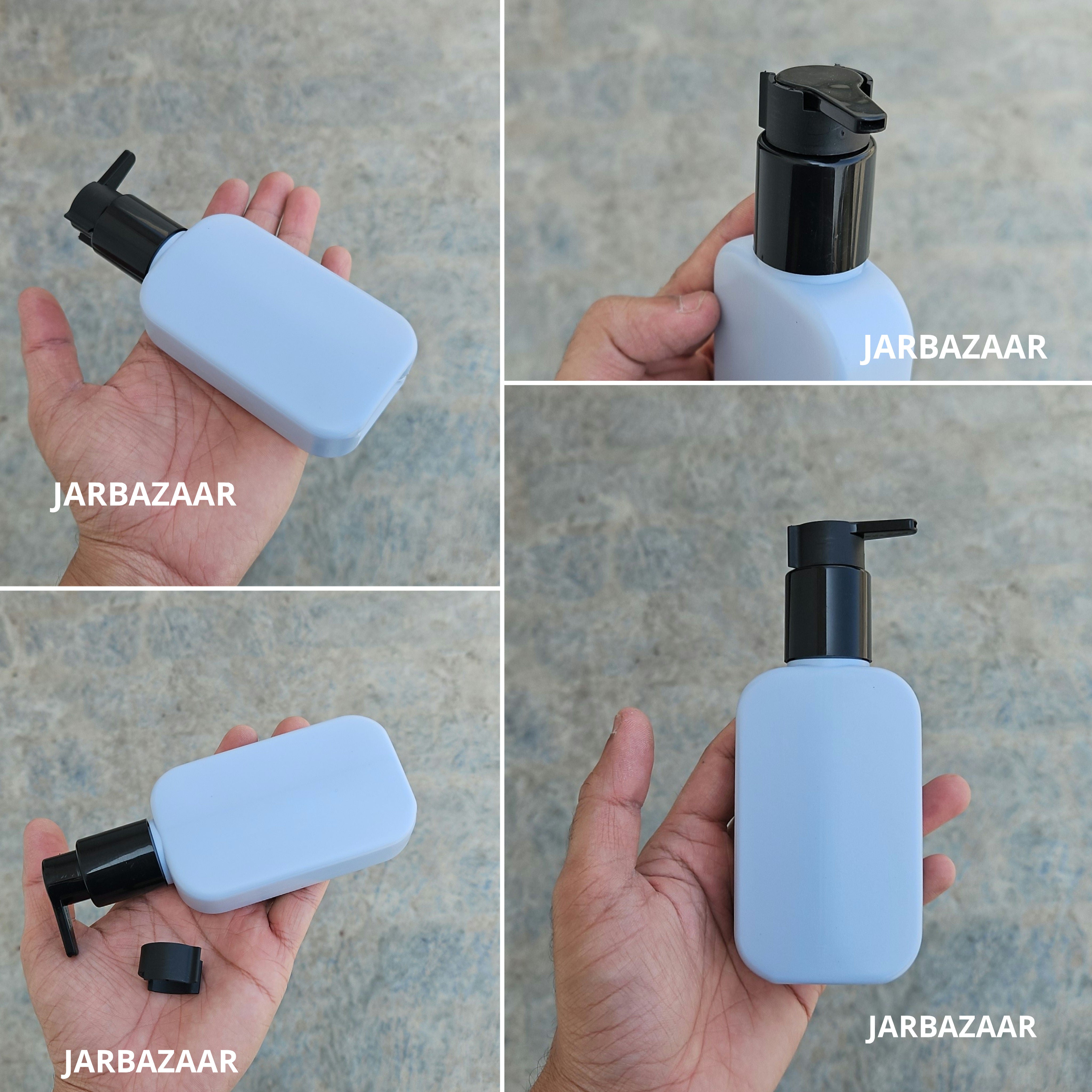 125 ML Flat Grey - HDPE BOTTLE (With ClipLock Dispenser Pumps)
