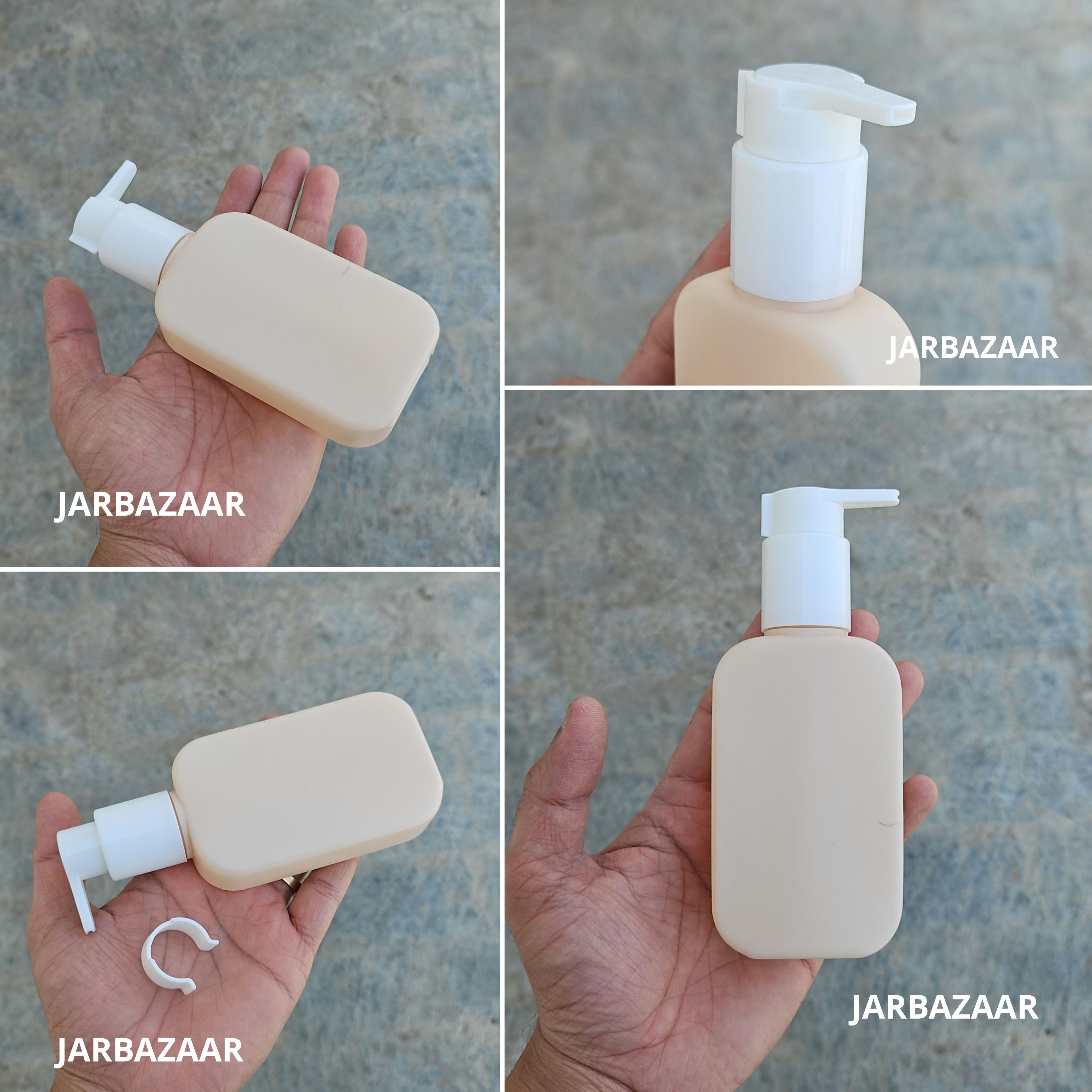 125 ML Flat Cream - HDPE BOTTLE (With ClipLock Dispenser Pumps)