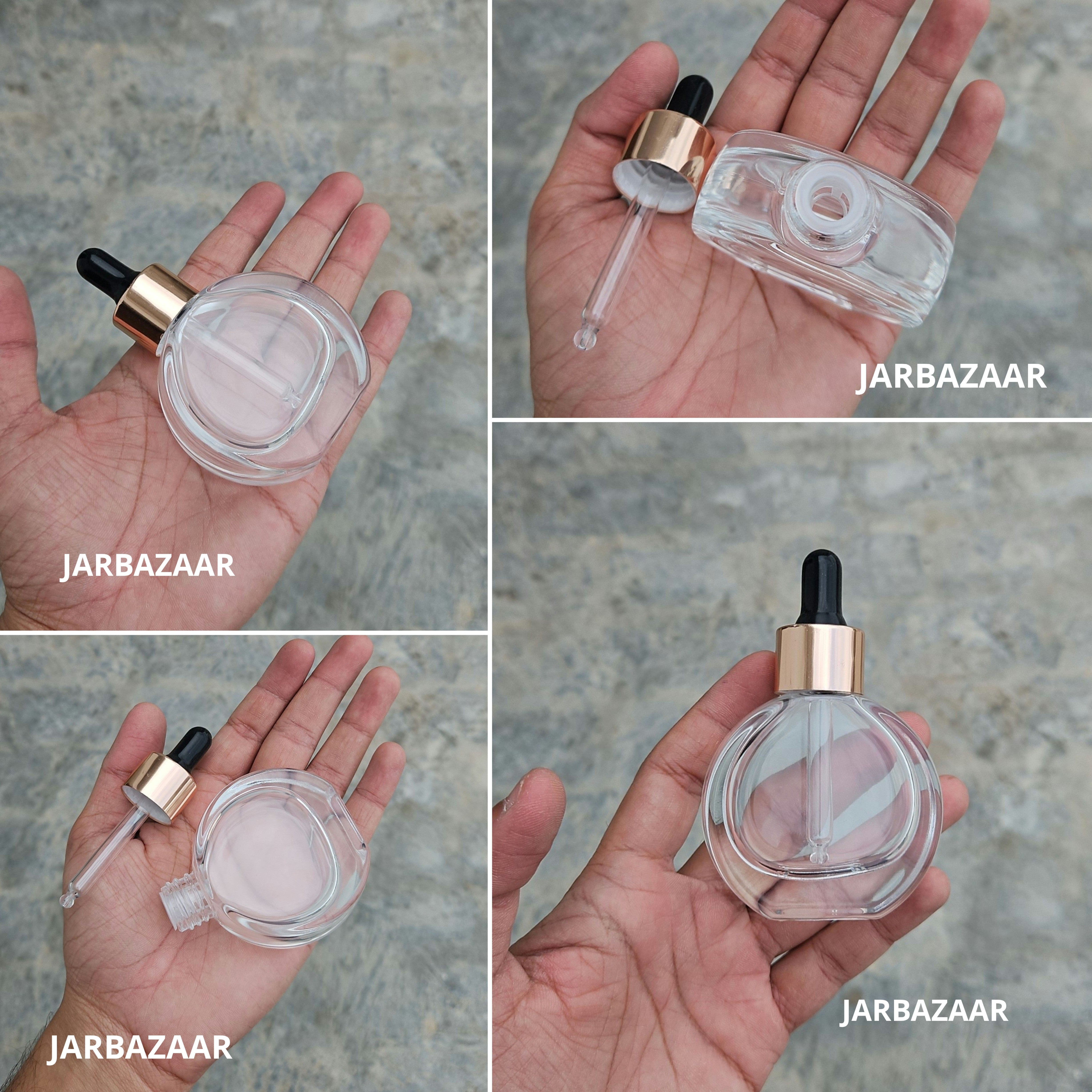 30 ML Thick - O Shape -Transparent Dropper Bottle