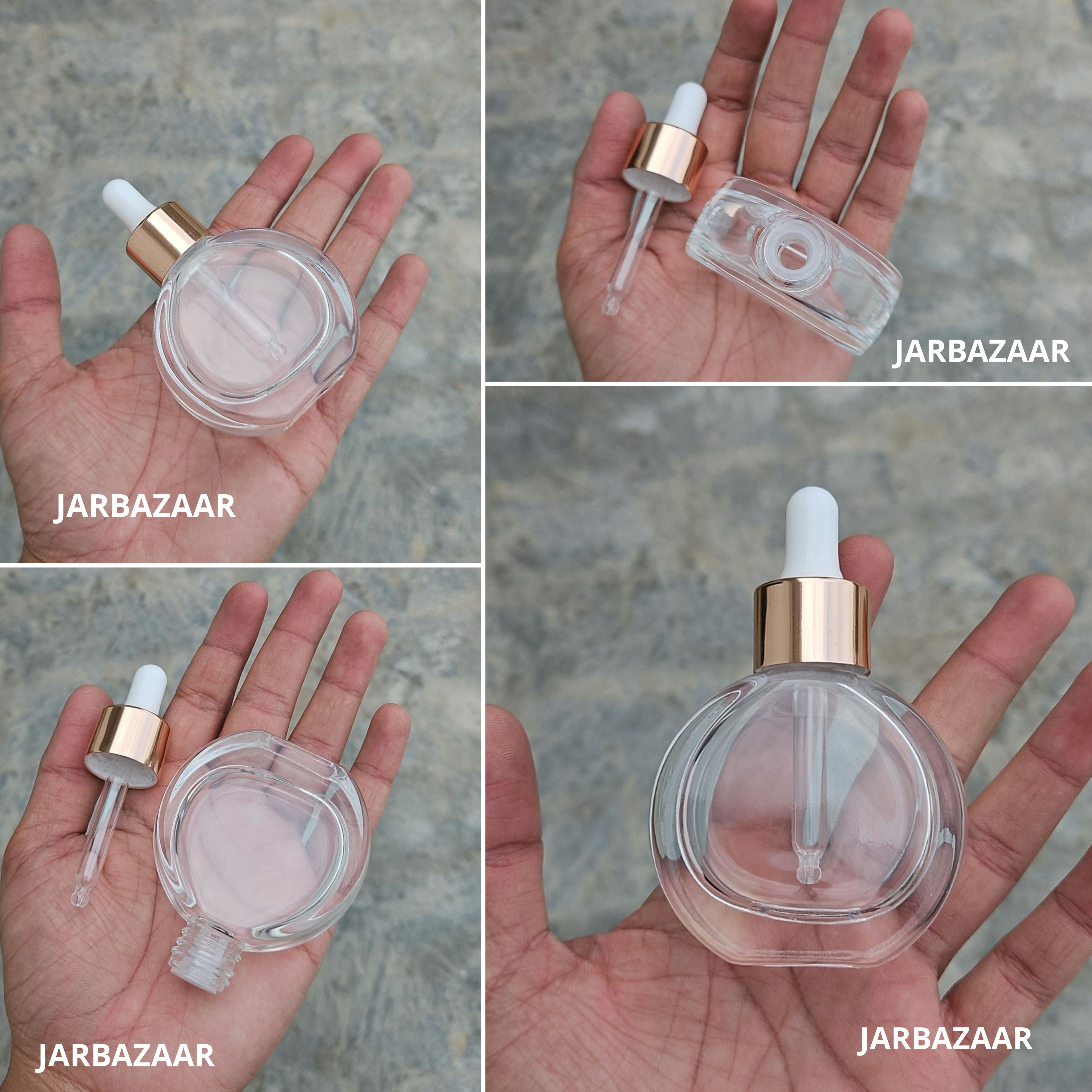 30 ML Thick - O Shape -Transparent Dropper Bottle