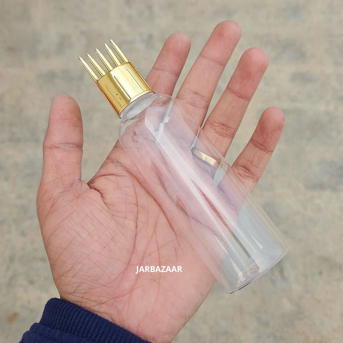 100 ML Avon Transparent Pet Bottle (With Golden Comb Cap)