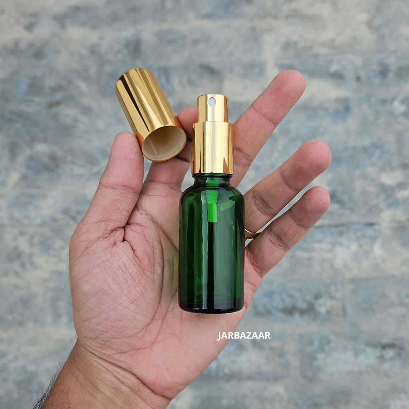 30 ML Green Glass Perfume Bottle