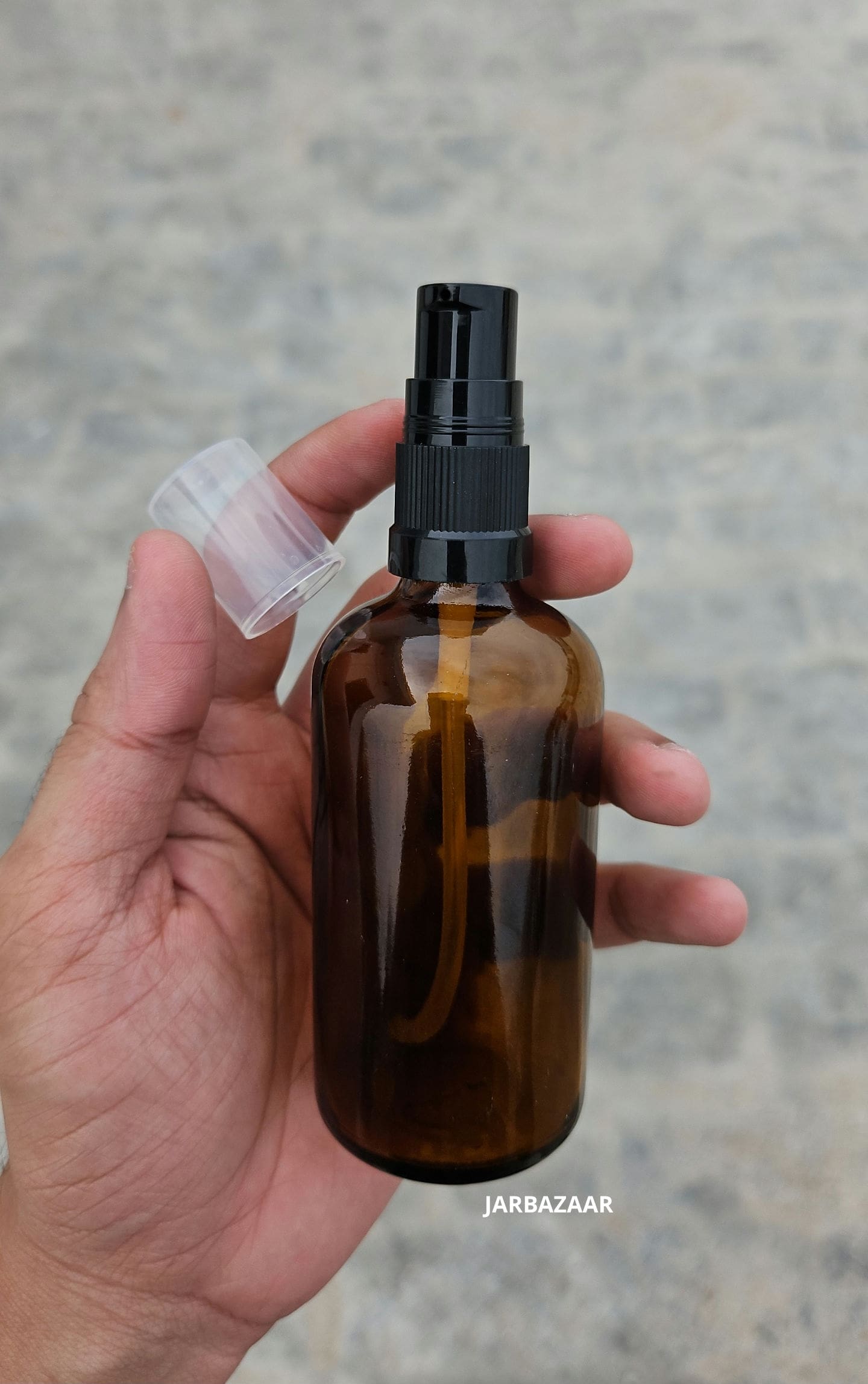 100 ML Amber Glass Bottle With Serum Pump (Type1)