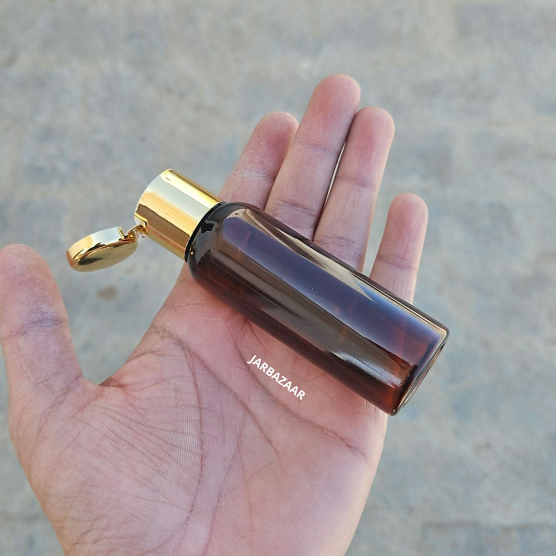 50 ML Avon Amber Pet Bottle (With Golden Fliptop Caps)