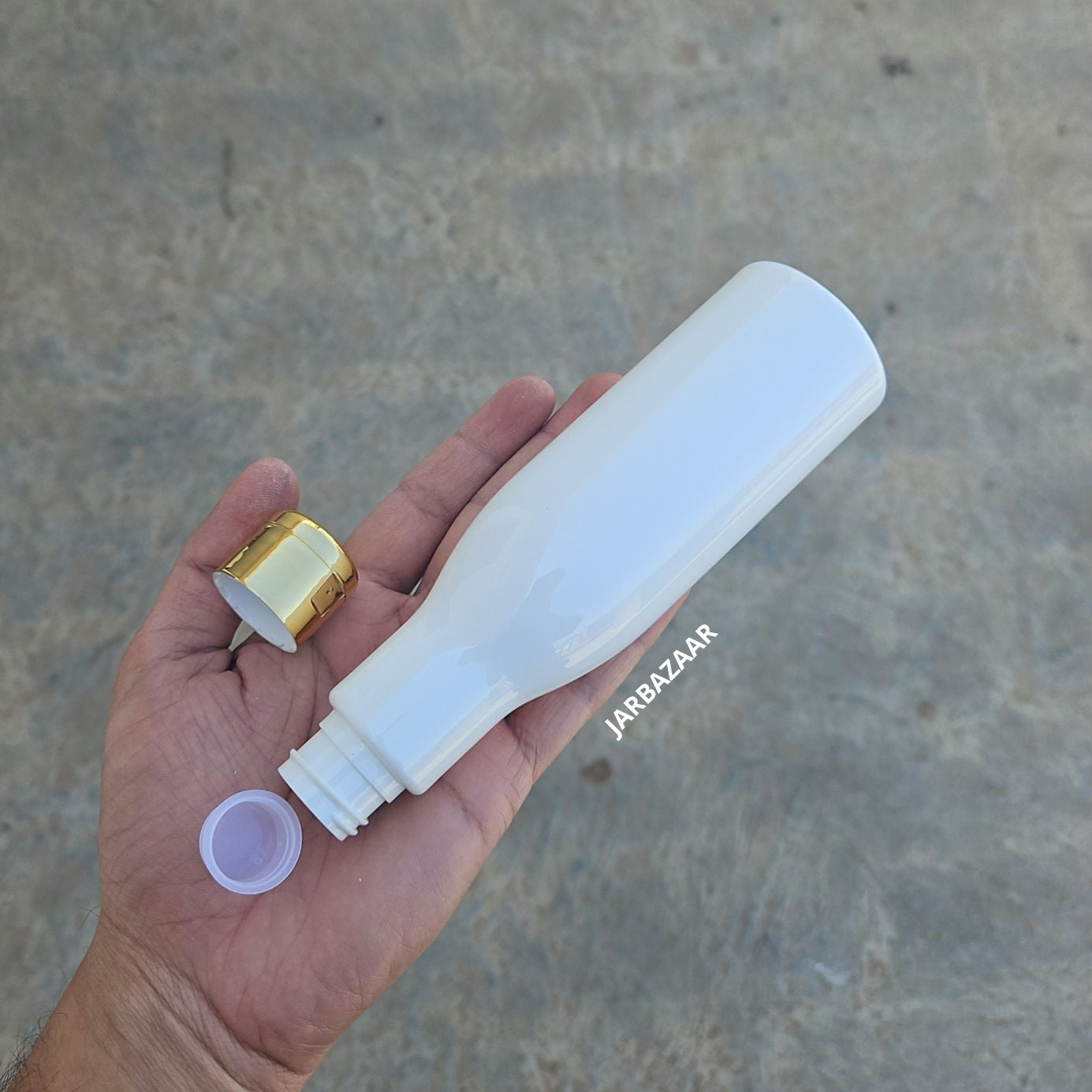 200 ML Asta White Pet Bottle (With Golden Fliptop Caps)