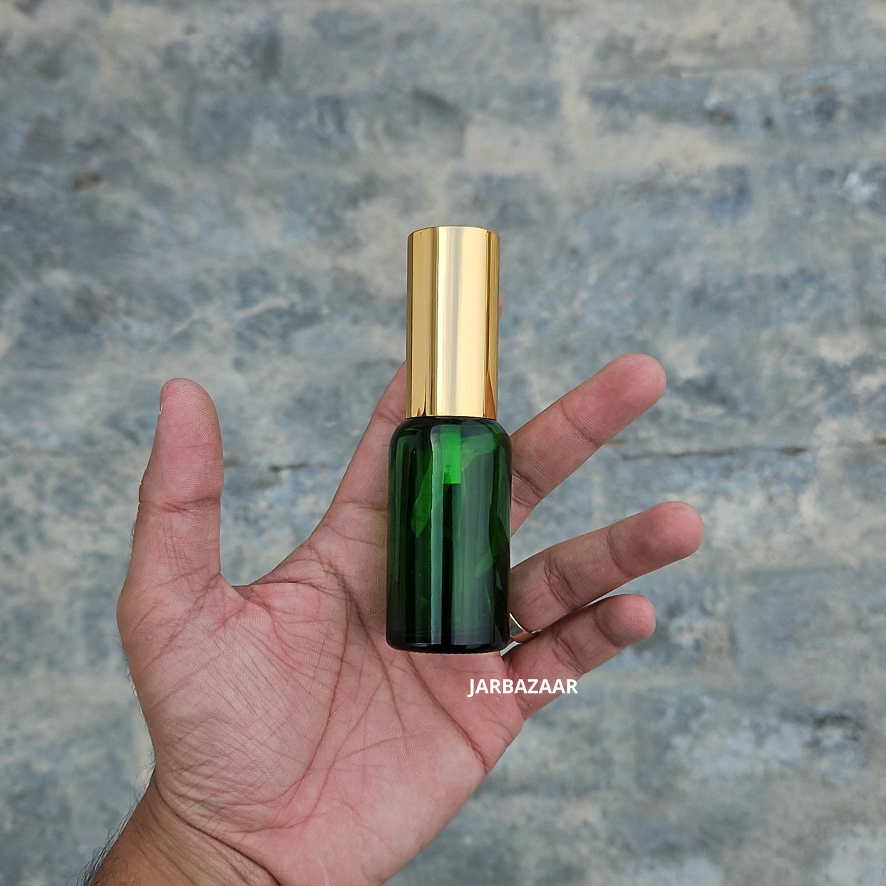 30 ML Green Glass Perfume Bottle