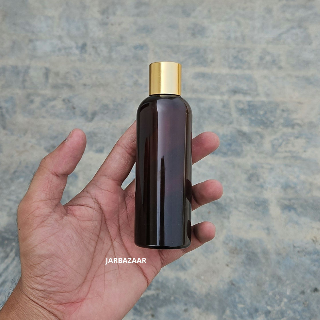 100 ml Avon Amber Pet Bottle (Golden Cap)