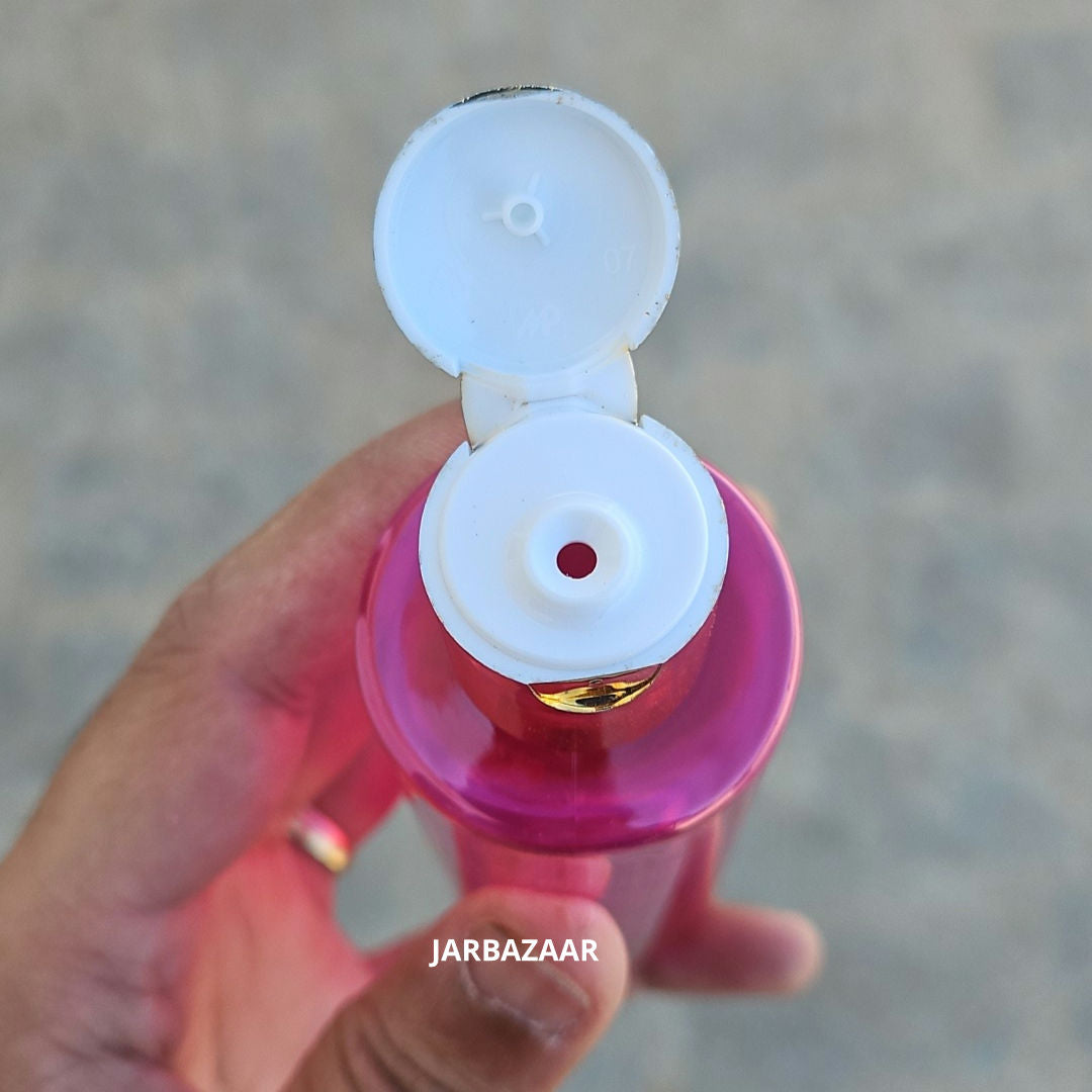 100 ML GLI Pink Pet Bottle (With Golden Fliptop Caps)