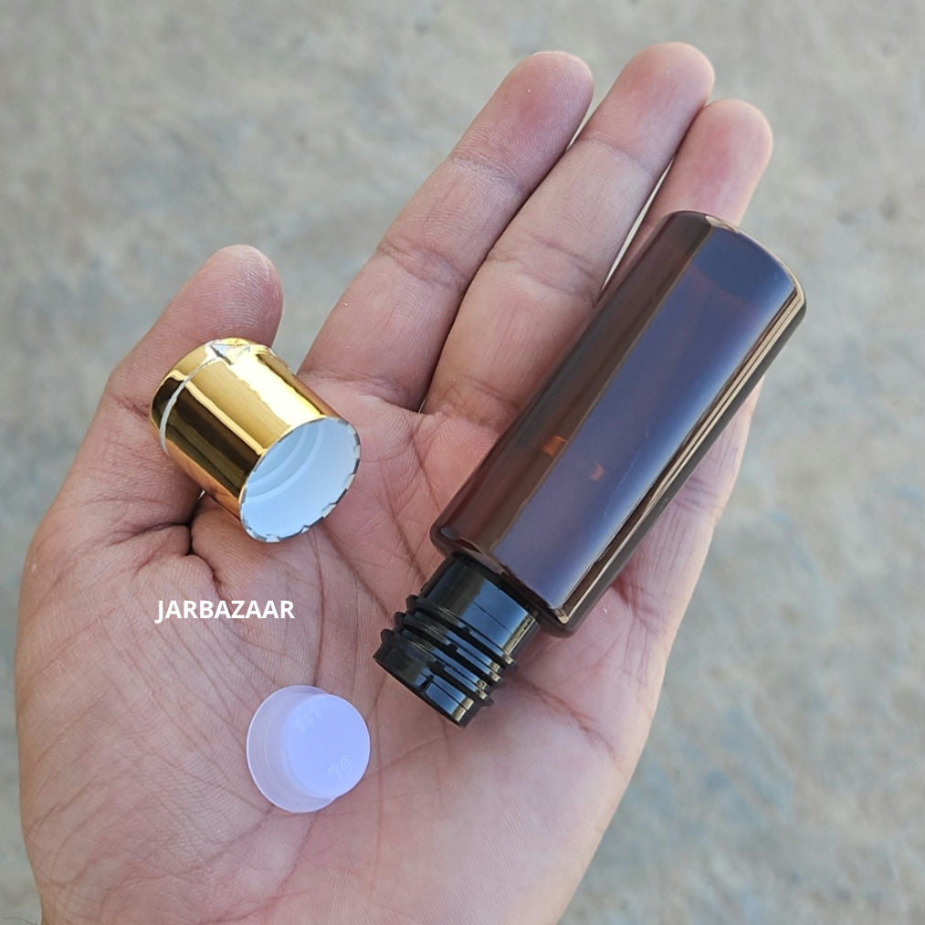 30 ML Amber Pet Bottle (With Golden Fliptop Caps)