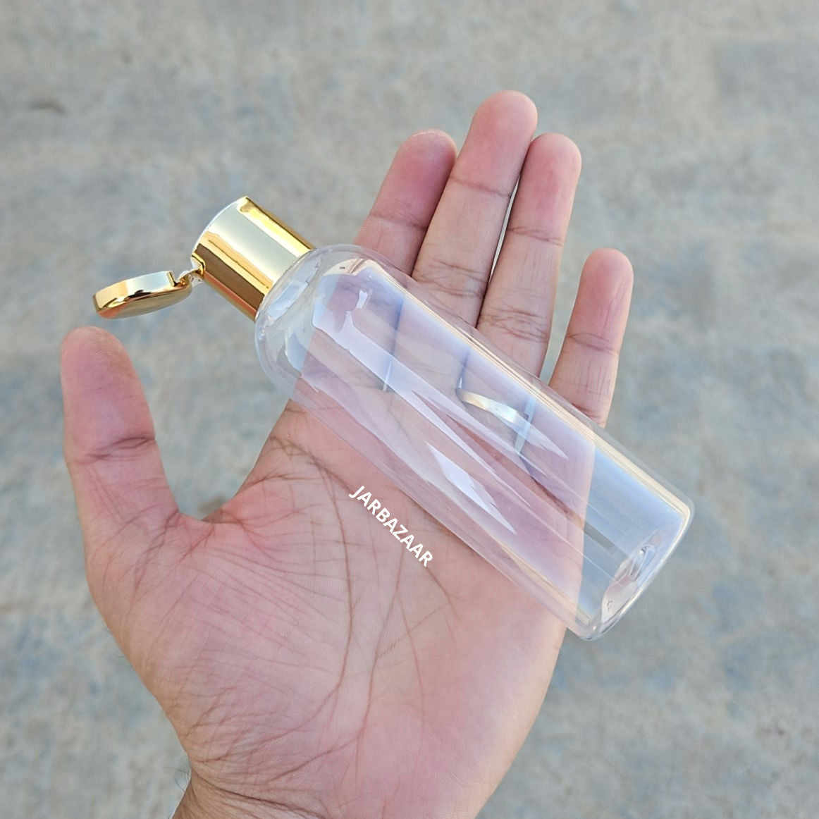 100 ML Avon Transparent Pet Bottle (With Golden Fliptop Caps)