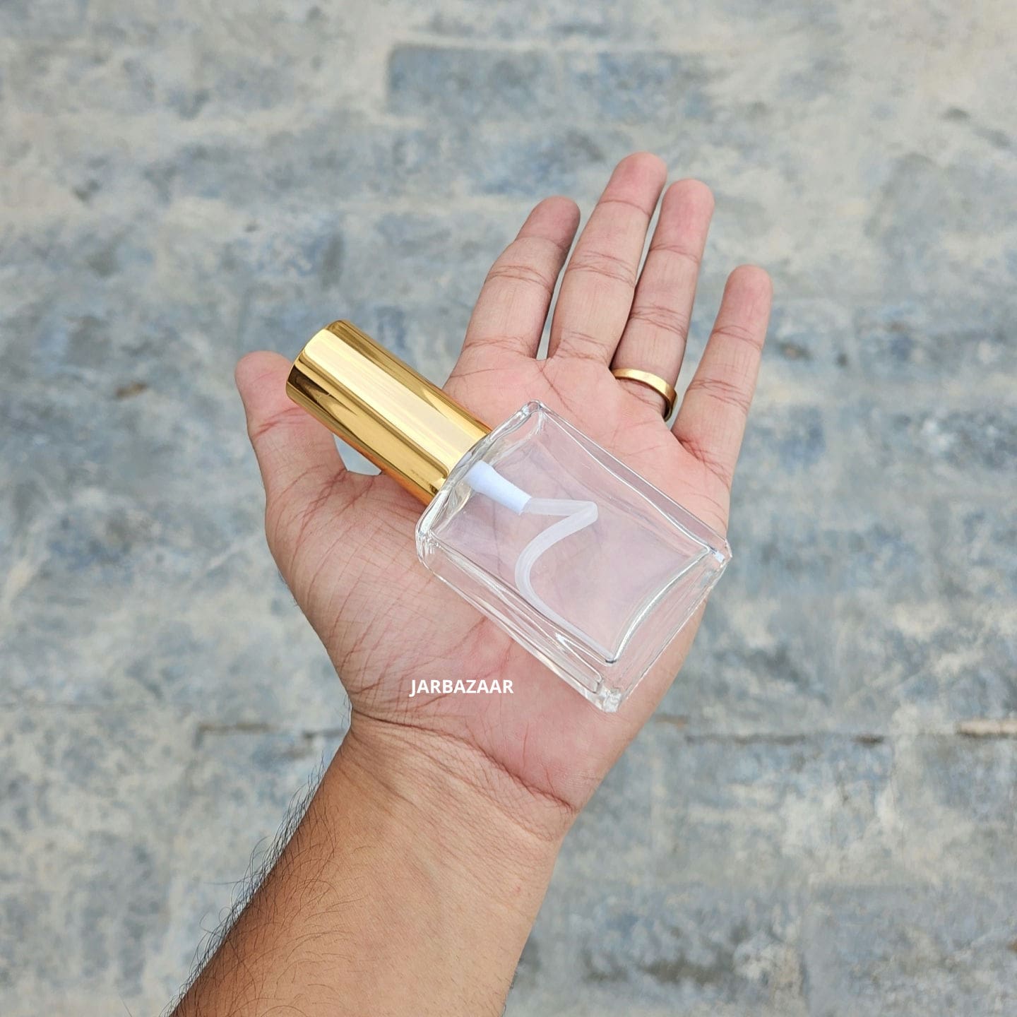 30 ML Clear Rectangular Glass Spray Bottle