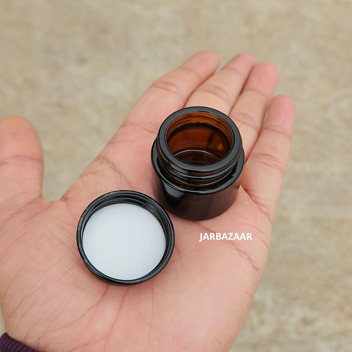 10 Gram Dark Amber Glass Jar