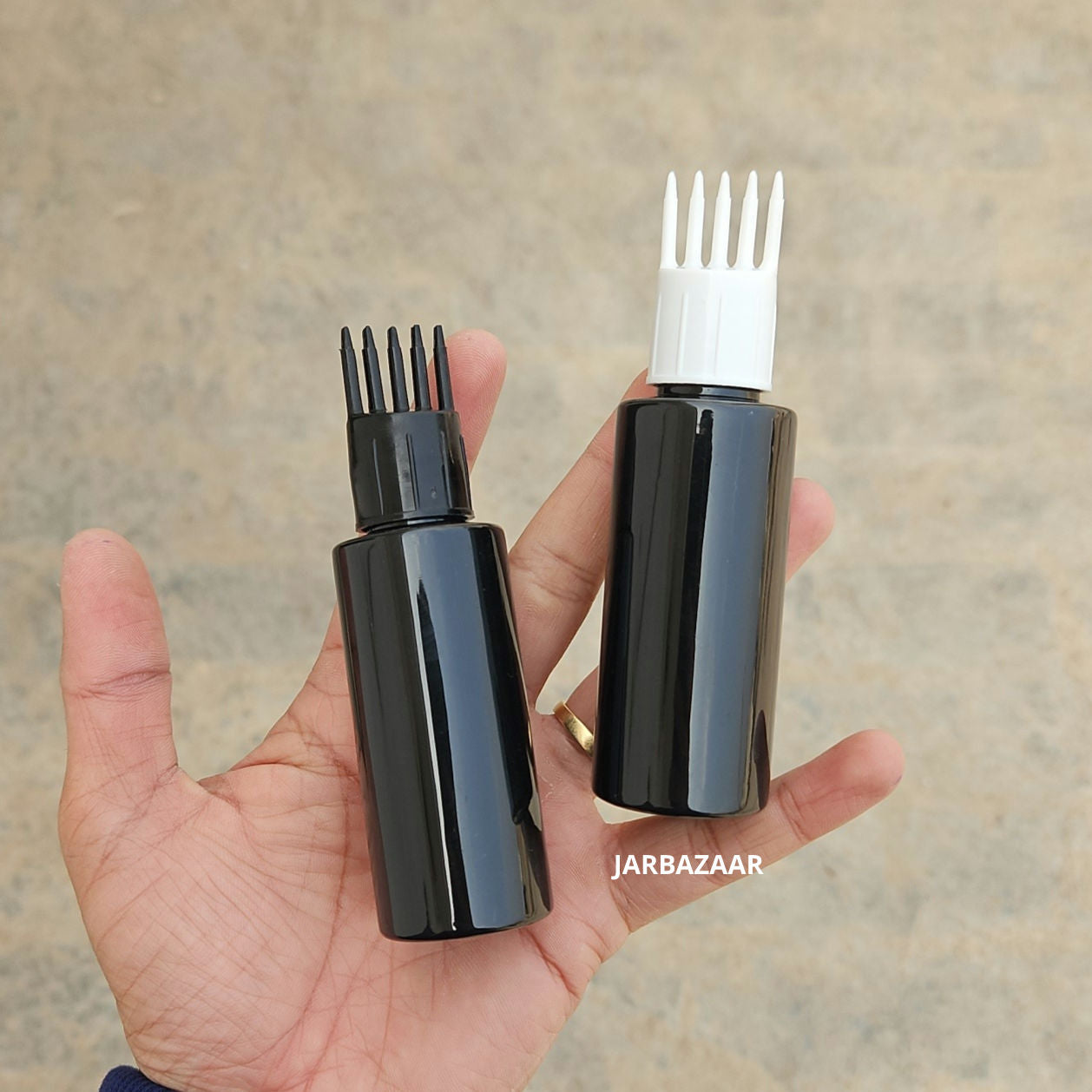 50 ML GLI Black Pet Bottle (With Comb Cap)