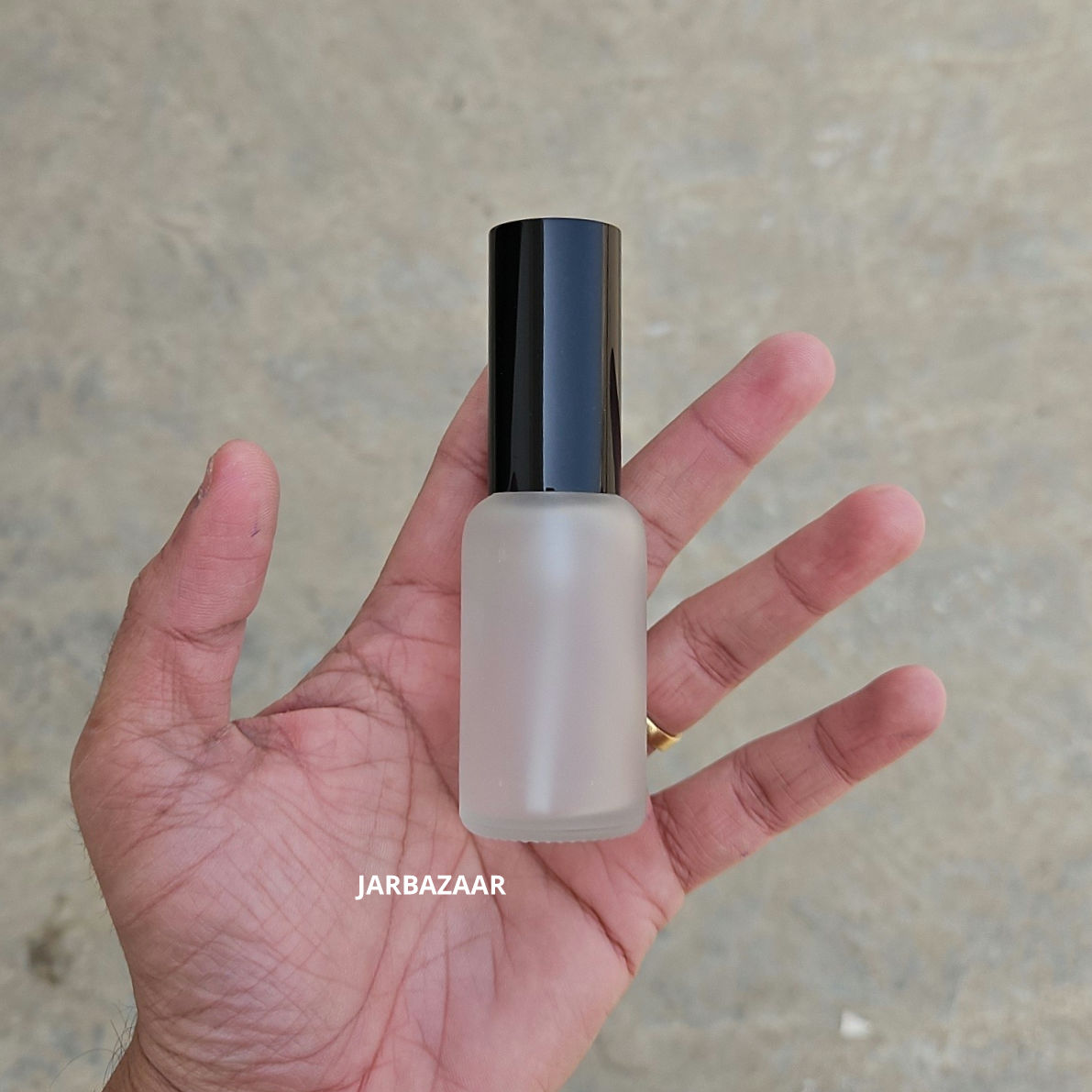 30 ML Clear Frosted Glass Bottle (With Premium Black Serum Pumps)