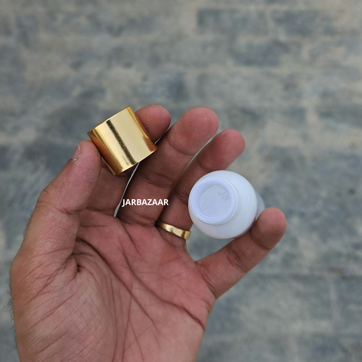 50 ml Avon White Pet Bottle (Golden Cap)