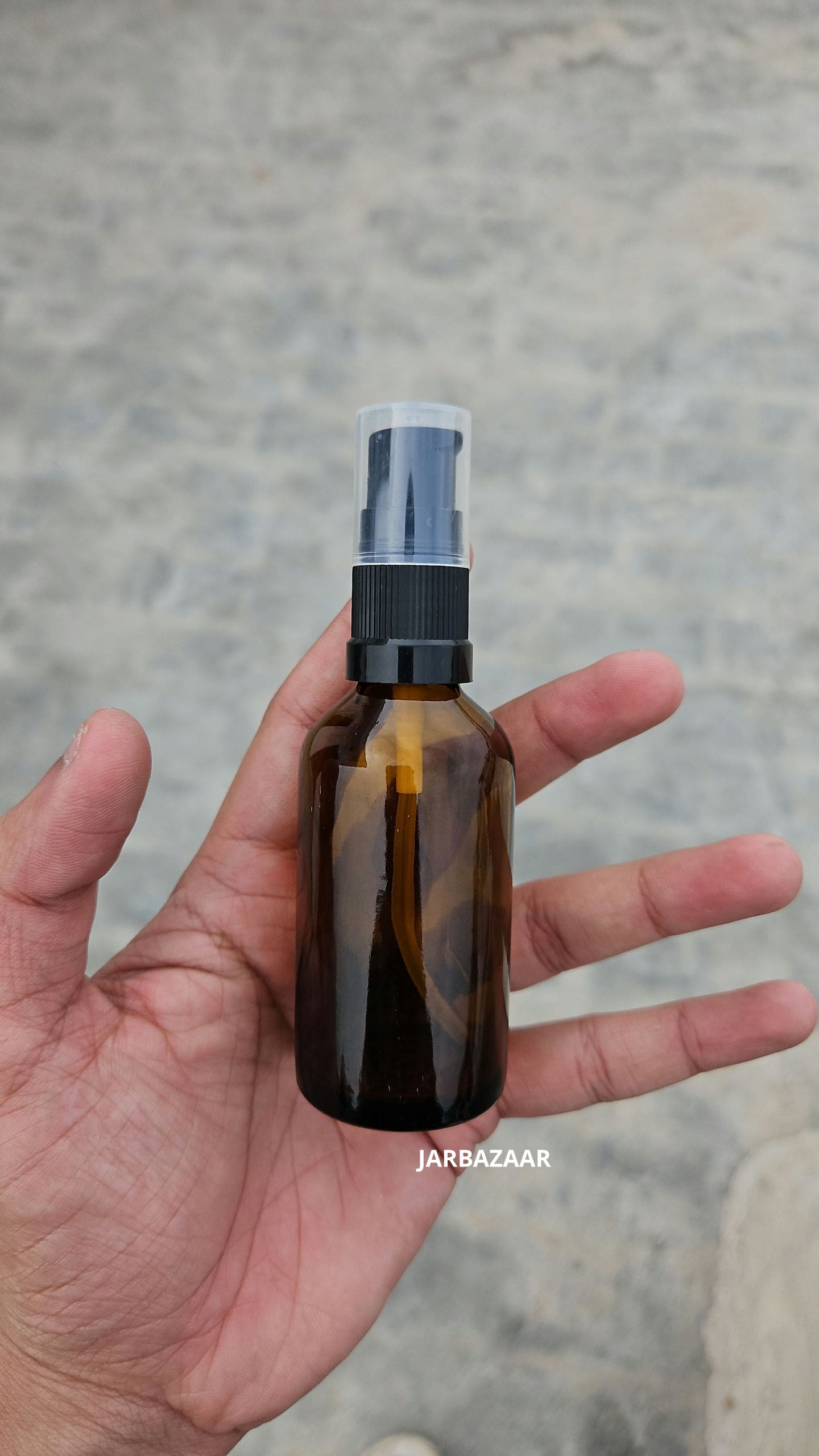 50 ML Amber Glass Bottle With Serum Pump (Type1)