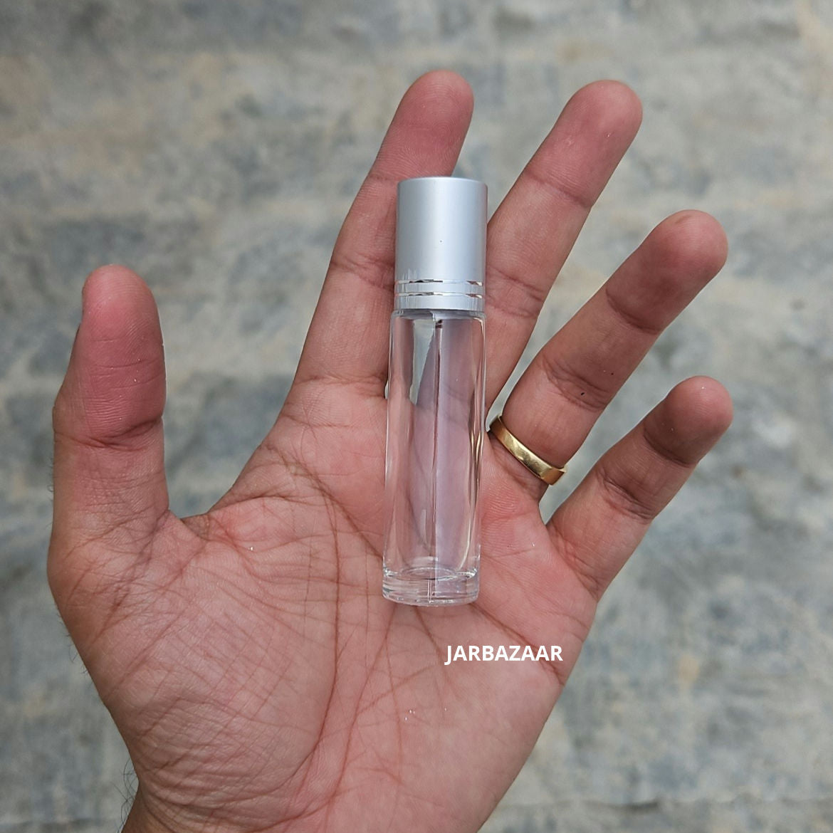 10 ML Transparent Rollon (Silver Diamond Cut Cap)