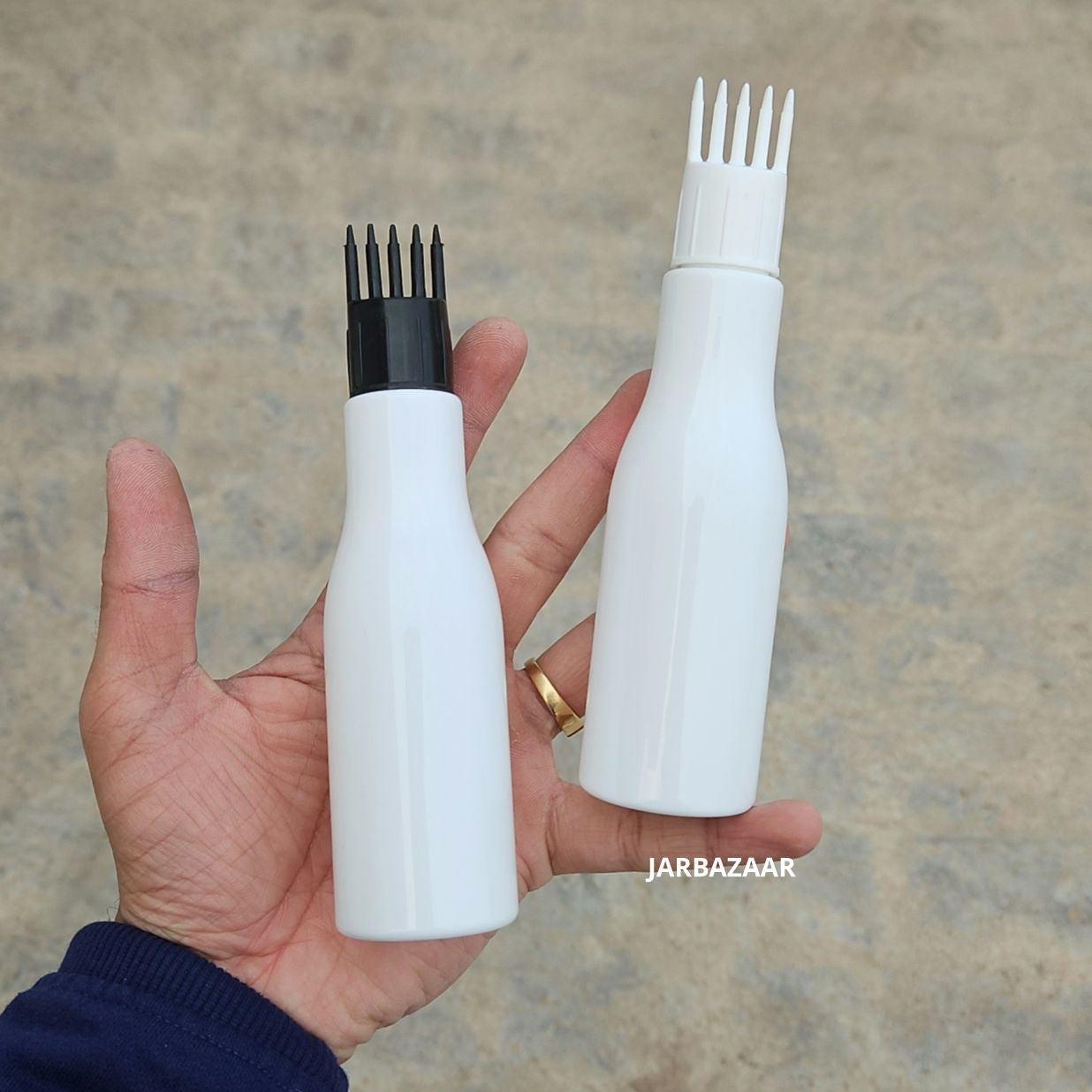 100 ML Asta White Pet Bottle (With Comb Cap)