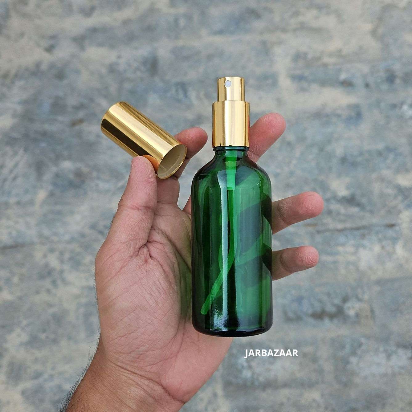 100 ML Green Glass Perfume Bottle