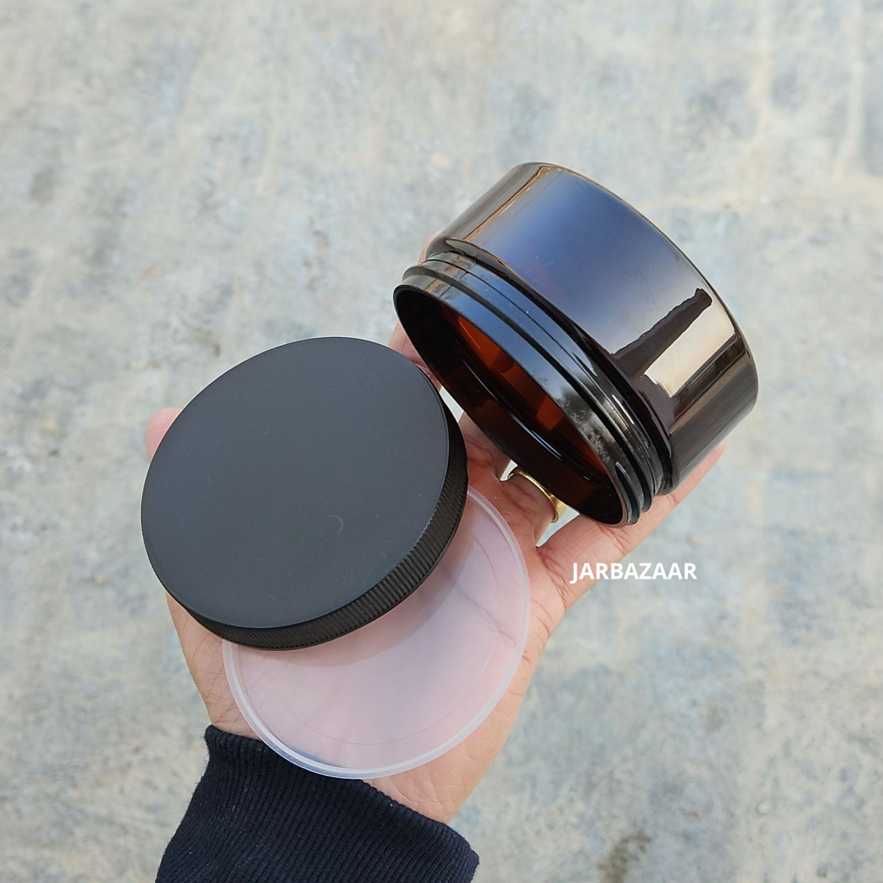 200 Gram Amber Pet Jar