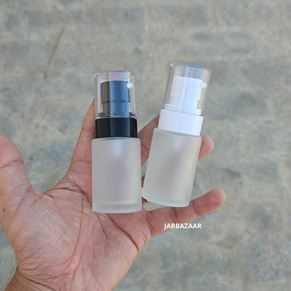 30 ML Clear Frosted Flat Shoulder Glass Bottle (NHR SERUM PUMP)